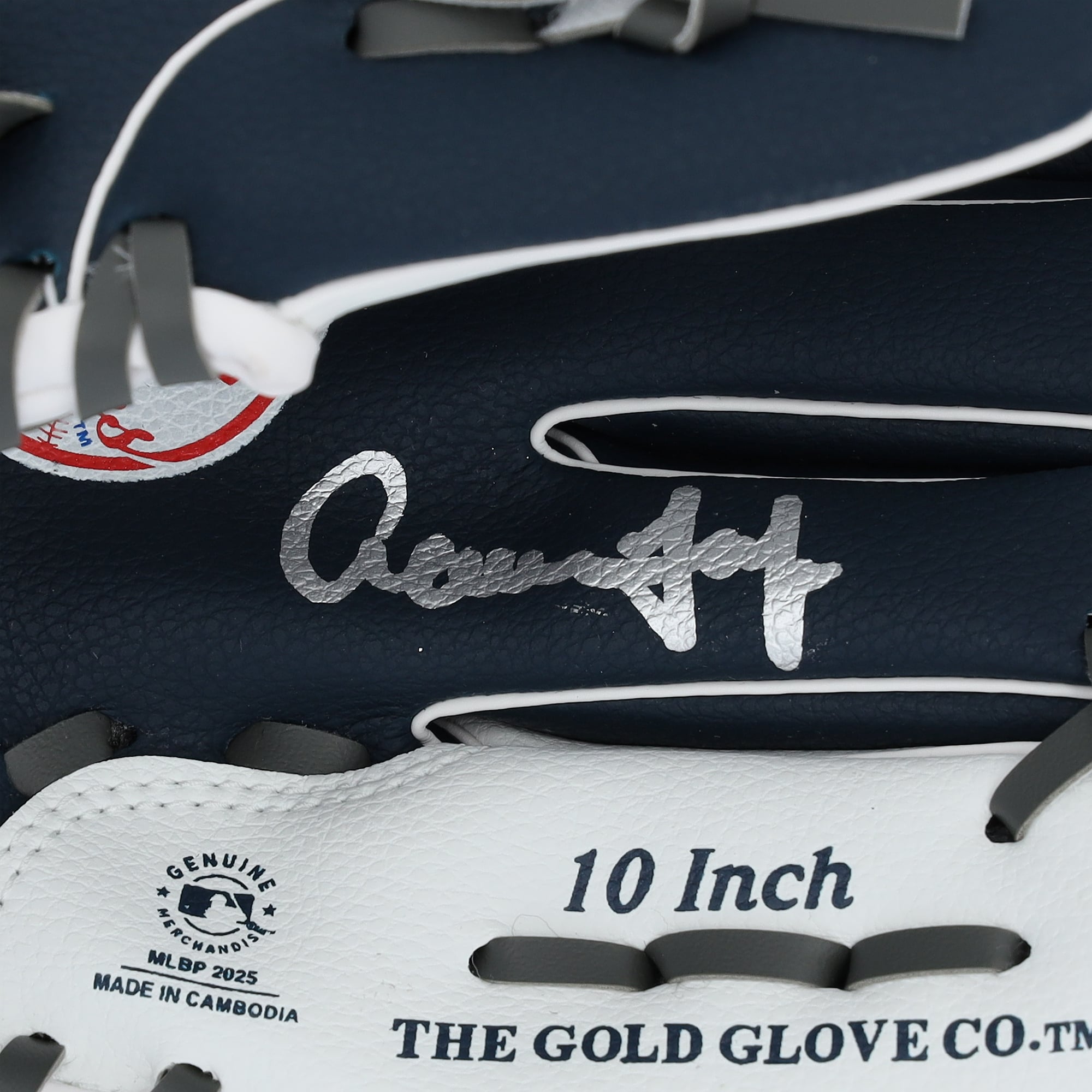 Aaron Judge New York Yankees Autographed Rawlings 10" Collectible Team Logo Glove