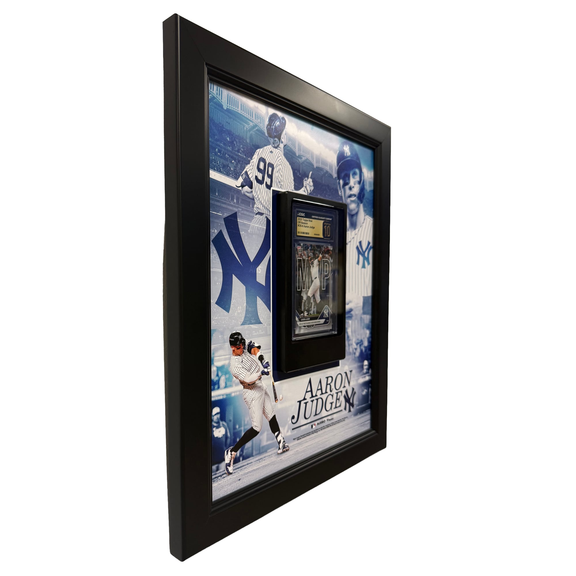 Aaron Judge New York Yankees Framed 11" x 14" Trading Card Focus Collage with Premier Trading Card Slab Hold - Insert Your Own Card