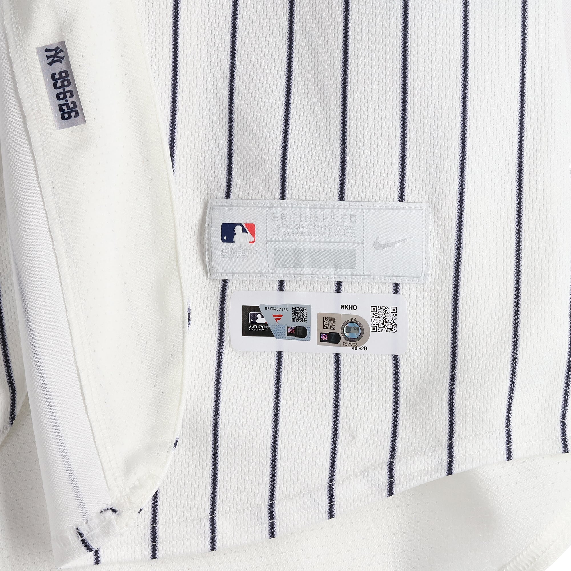 Aaron Judge New York Yankees Game-Used #99 White Pinstripe Nike Jersey vs. Texas Rangers on May 6, 2026 - 1-4, HR, RBI, R