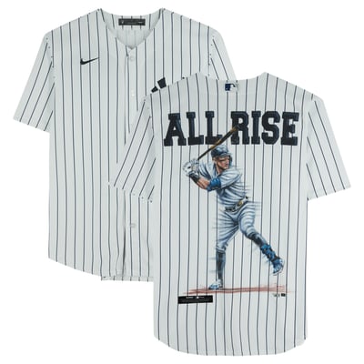 Aaron Judge New York Yankees Unsigned Fanatics Authentic White Jersey - Hand Painted by Artist Eric Sevigny - Limited Edition #1 of 1