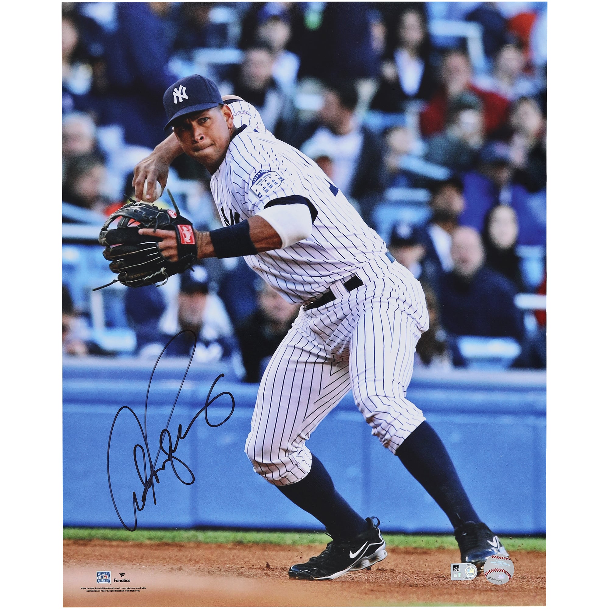 Photo autographiée d'Alex Rodriguez, joueur des Yankees de New York (40,6 x 50,8 cm)
