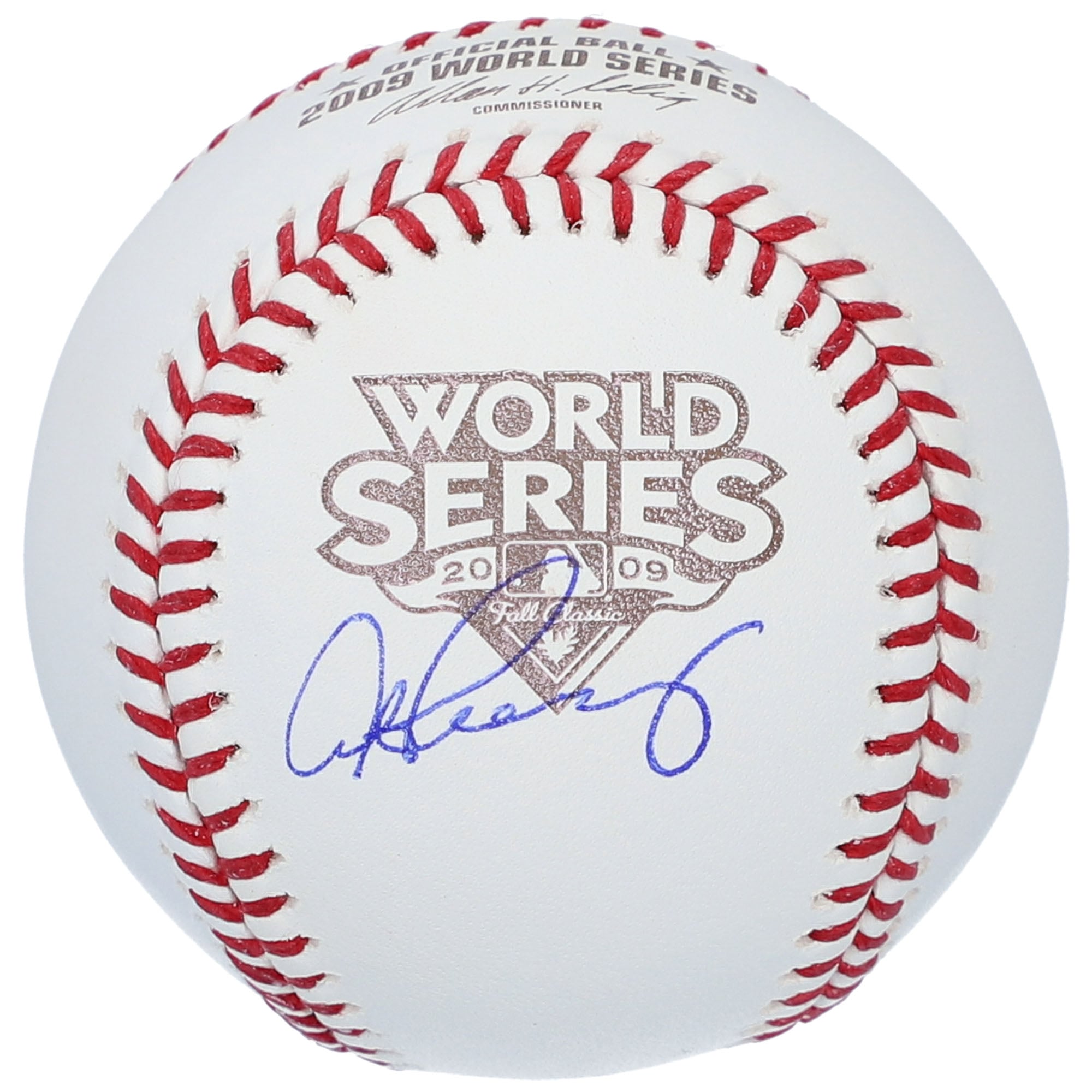 Alex Rodriguez New York Yankees Autographed 2009 World Series Logo Baseball