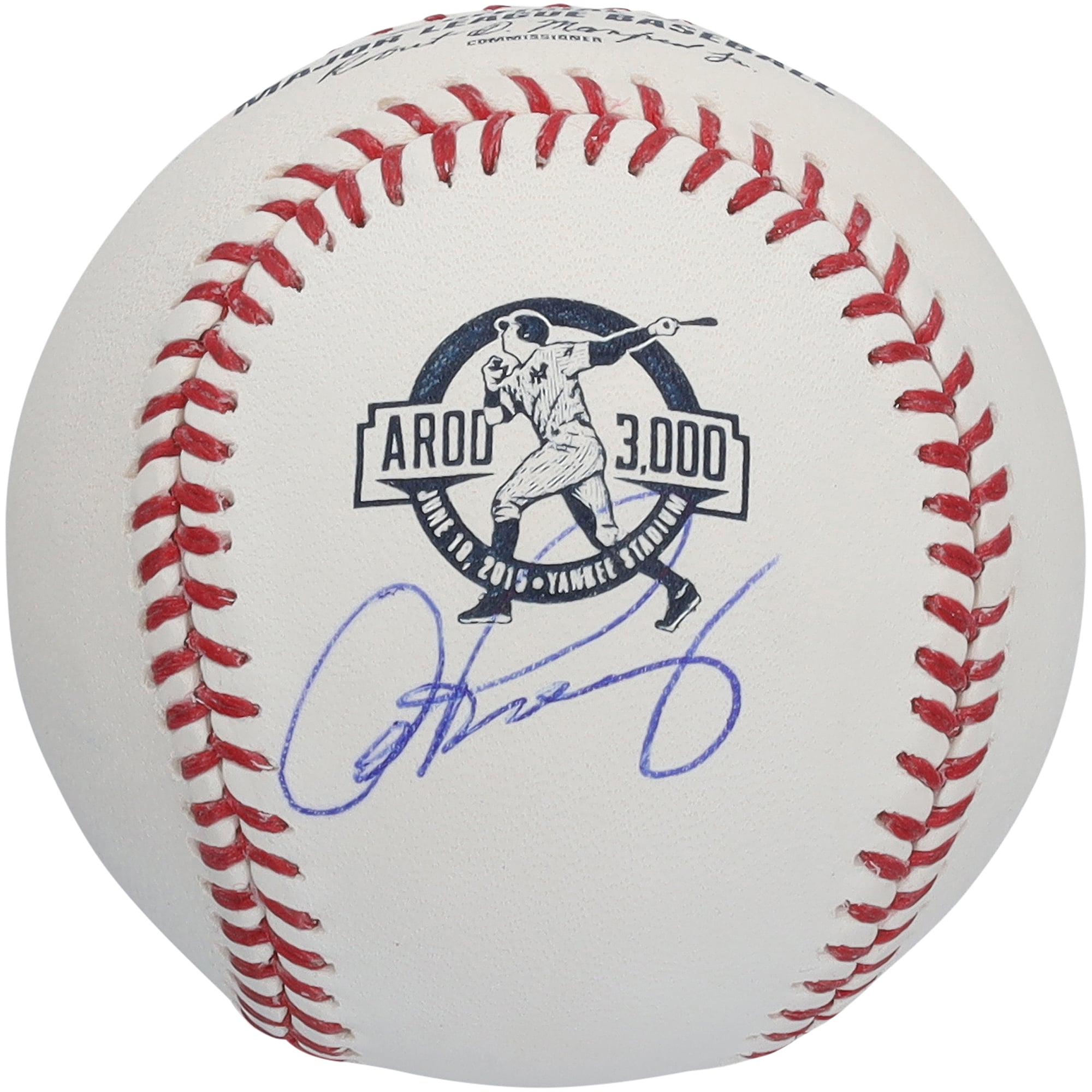 Alex Rodriguez New York Yankees Autographed 3000th Hit Logo Baseball