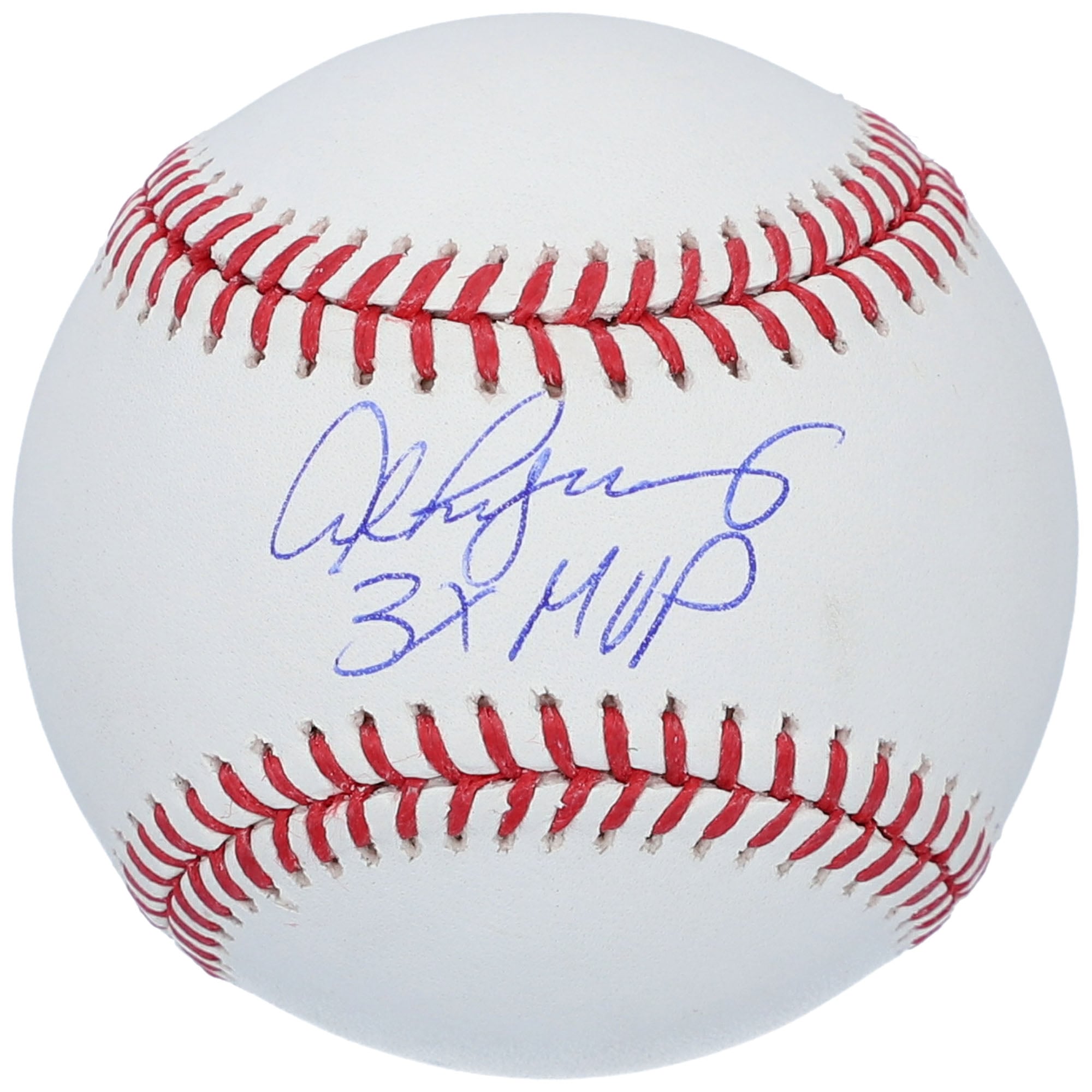 Alex Rodriguez New York Yankees Autographed Baseball with "3x MVP" Inscription
