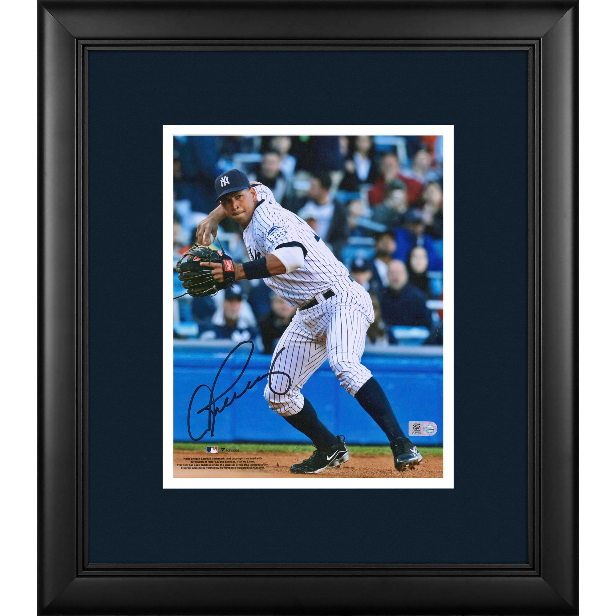 Alex Rodriguez New York Yankees Framed Autographed 8" x 10" Throwing Photograph