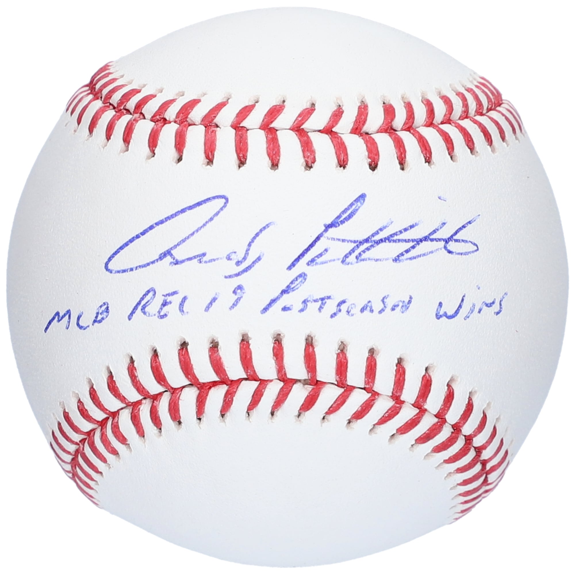 Ballon de baseball autographié par Andy Pettitte des Yankees de New York avec l'inscription « MLB RECORD 19 POSTSEASON WINS »