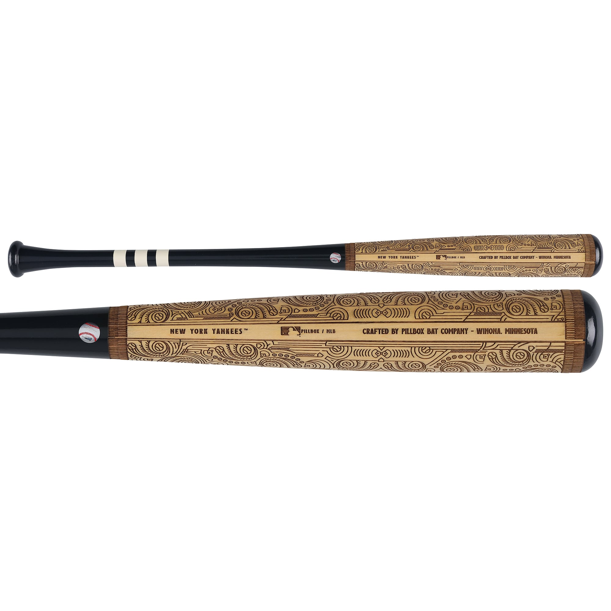 Andy Pettitte New York Yankees Autographed Pillbox Bat Company Mural Series Bat with "MLB Rec 19 Post Season Wins" Inscription - Limited Edition #5/5