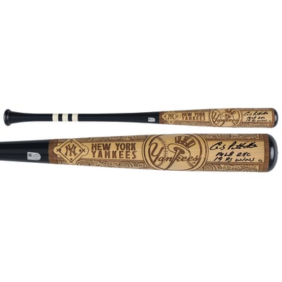 Andy Pettitte New York Yankees Autographed Fanatics Authentic Pillbox Bat Company Mural Series Bat with "MLB Rec 19 Post Season Wins" Inscription - Limited Edition #5/5