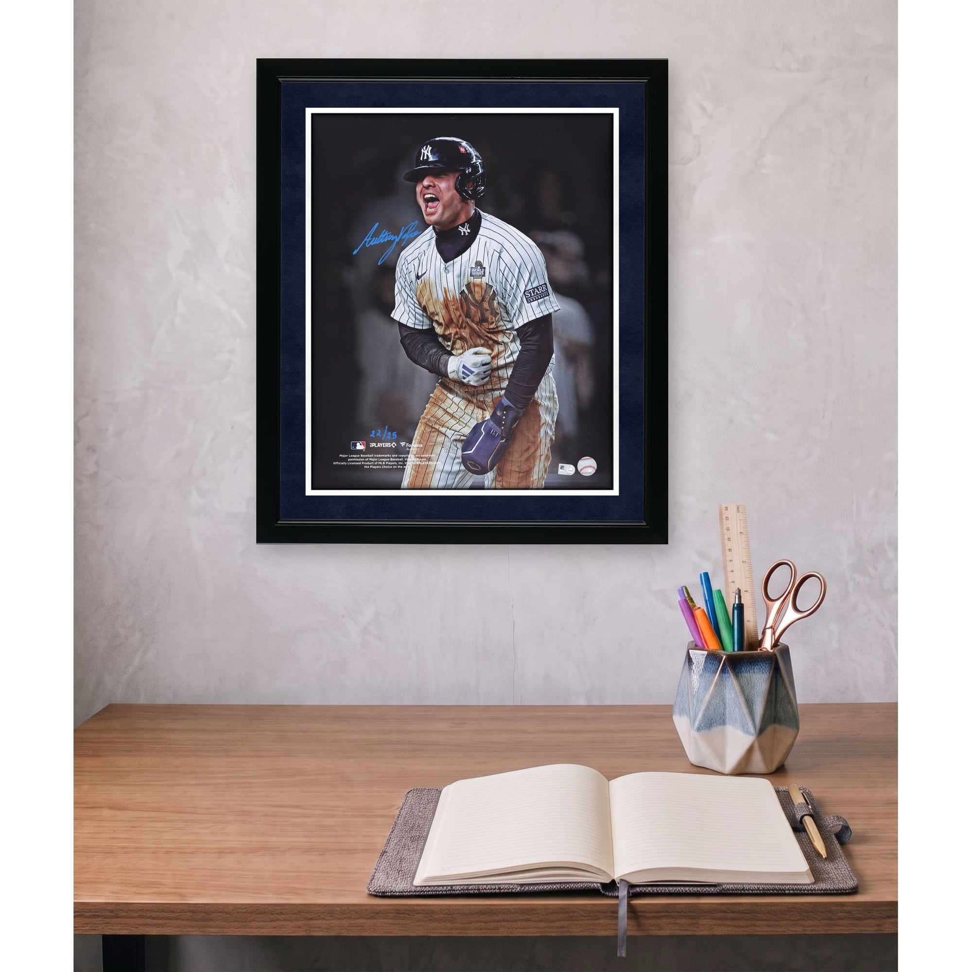 Photo dédicacée d'Anthony Volpe (New York Yankees) - 40,6 x 50,8 cm (édition limitée à 25 exemplaires)