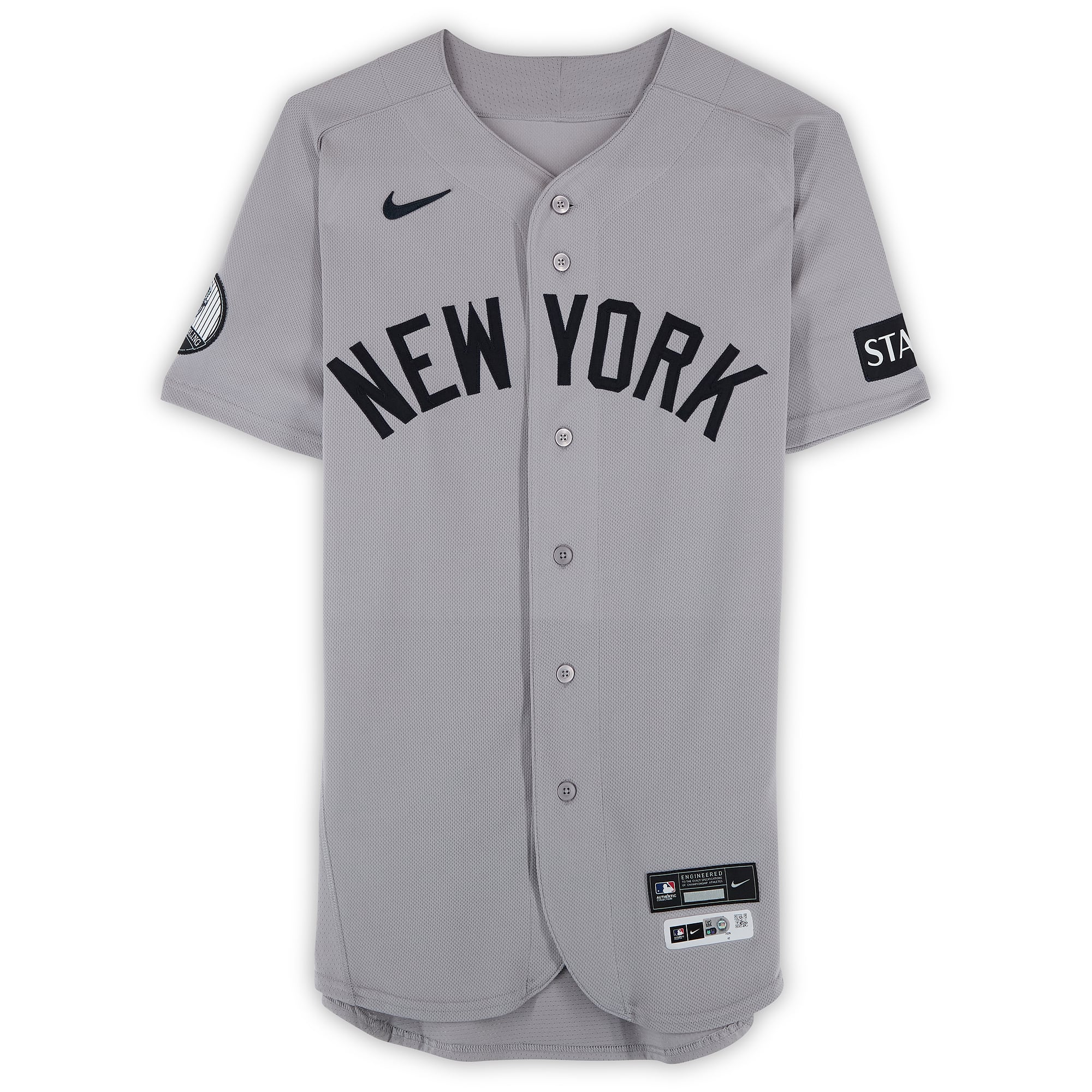 Maillot gris Nike porté par Anthony Volpe (New York Yankees) lors du match n° 11 contre les Washington Nationals le 12 juillet 2026