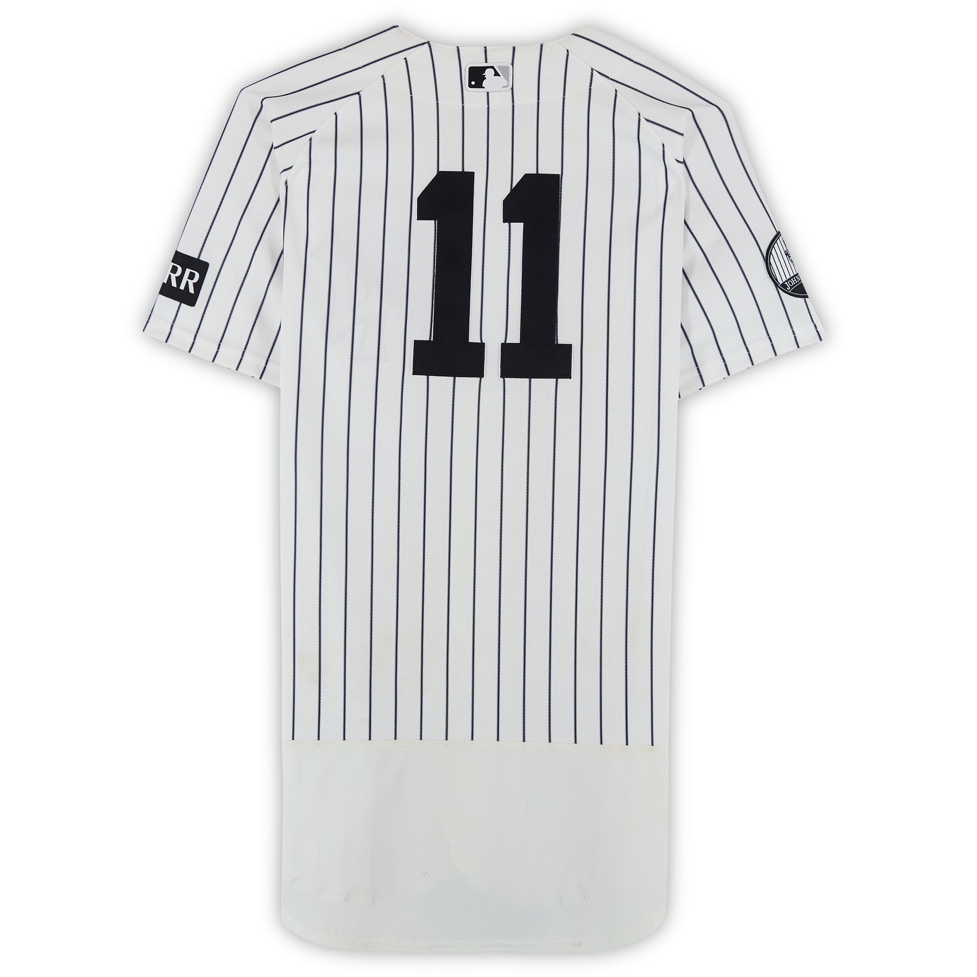 Anthony Volpe New York Yankees Game-Used #11 White Nike Pinstripe Jersey vs. Pittsburgh Pirates on July 22, 2026 - Game Two of Doubleheader