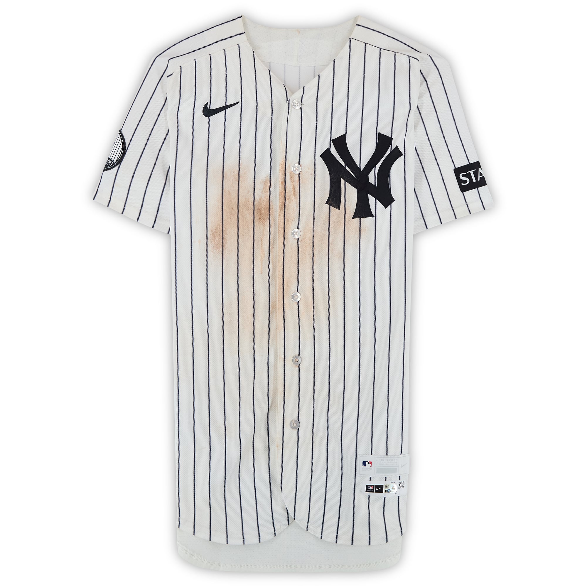 Anthony Volpe New York Yankees Game-Used #11 White Nike Pinstripe Jersey vs. Pittsburgh Pirates on July 22, 2026 - Game Two of Doubleheader