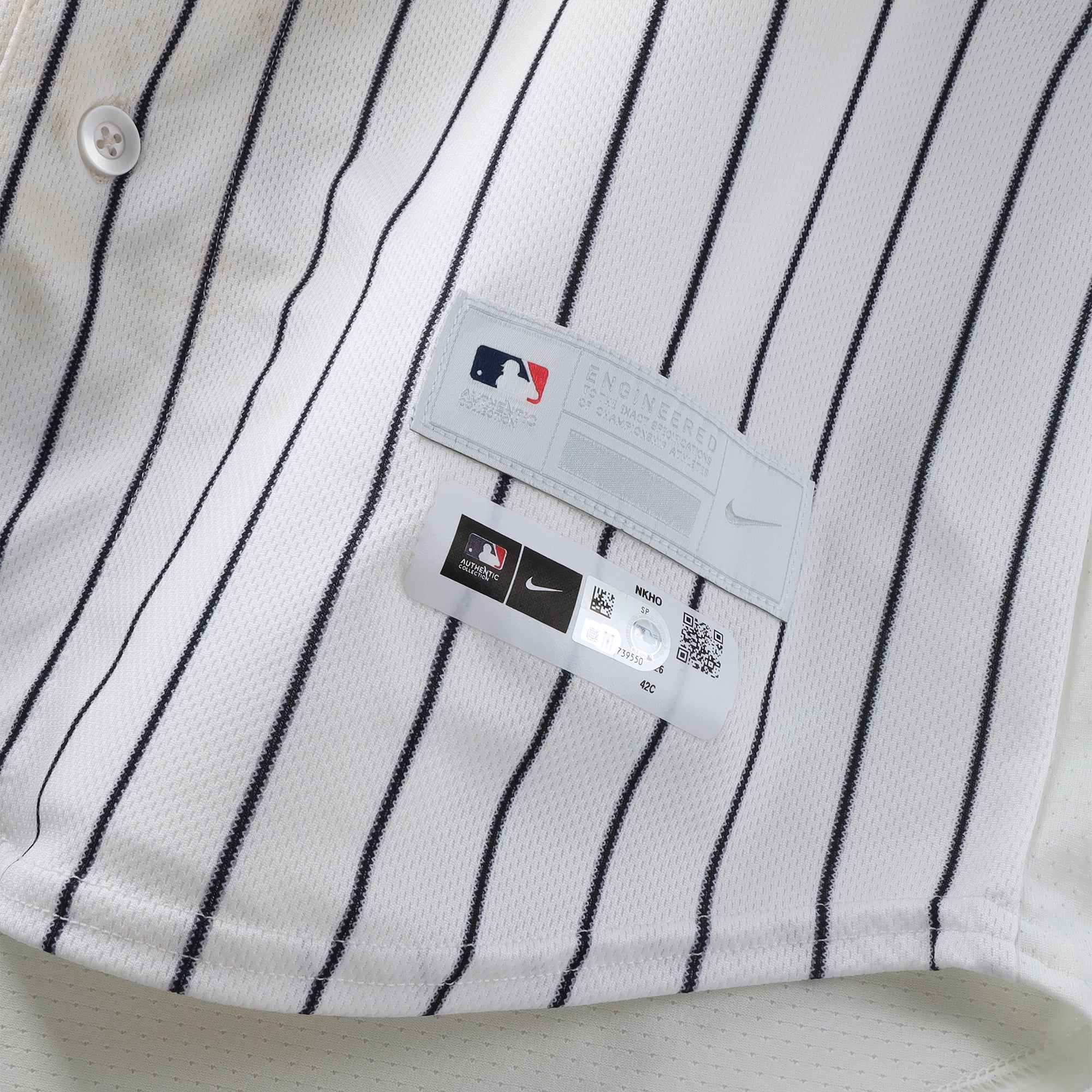 Anthony Volpe New York Yankees Game-Used #11 White Nike Pinstripe Jersey vs. Pittsburgh Pirates on July 22, 2026 - Game Two of Doubleheader