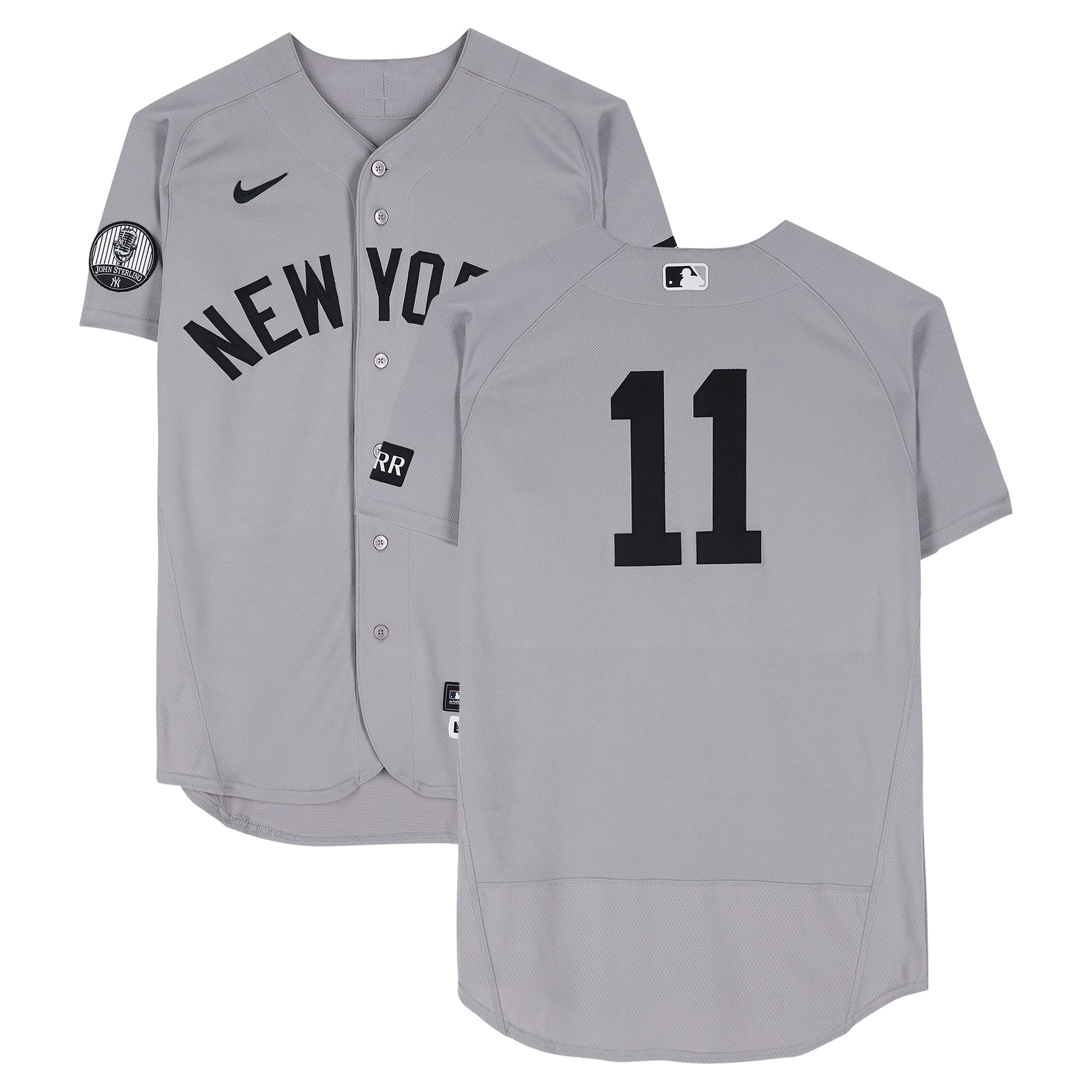 Maillot gris n° 11 porté par Anthony Volpe, joueur des Yankees de New York, lors du match contre les Cubs de Chicago le 2 août 2026.