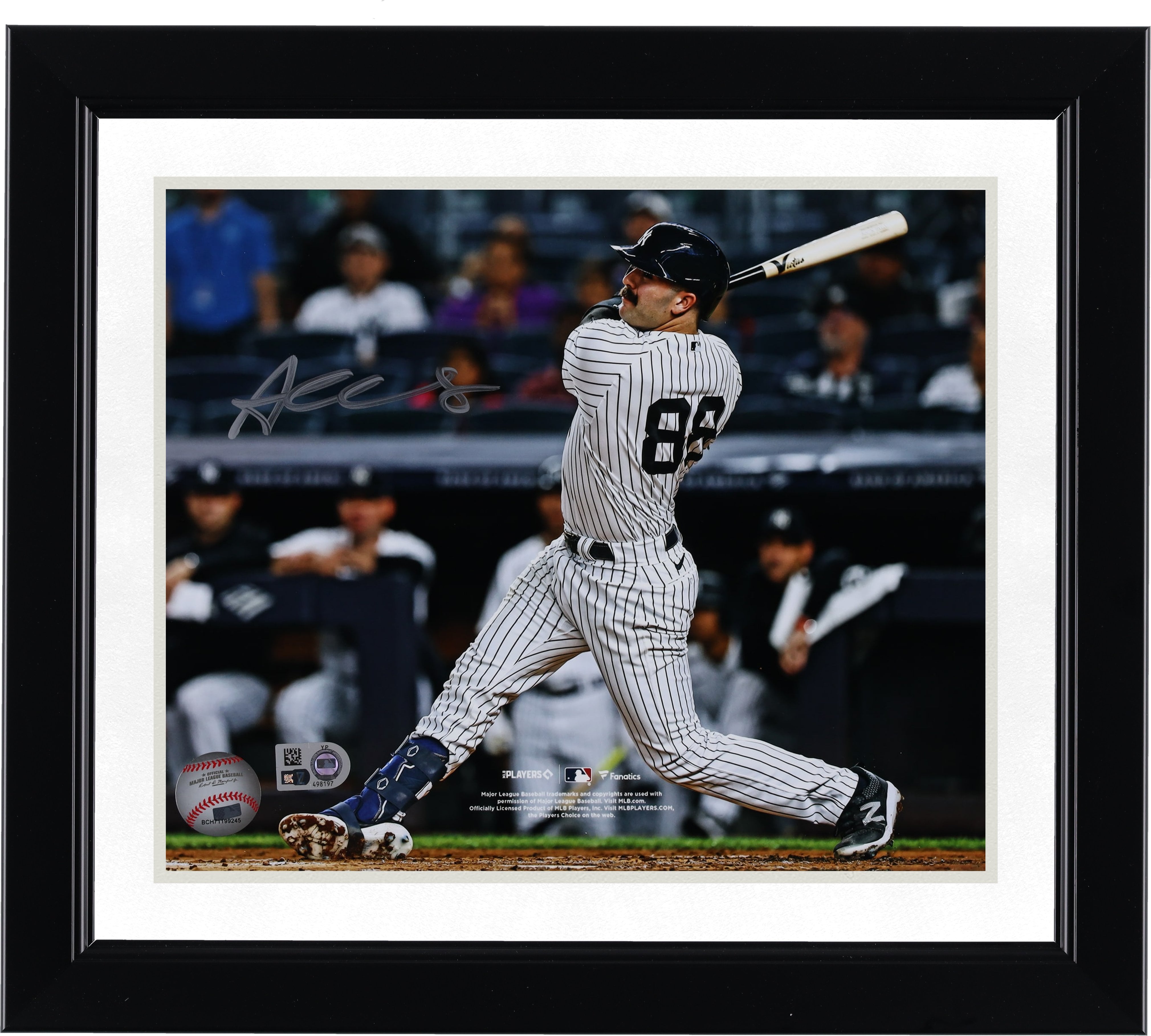 Austin Wells New York Yankees Autographed 8" x 10" White Jersey Swinging Photograph
