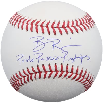 Ben Rice New York Yankees Autographed Fanatics Authentic Baseball with "Pride. Passion. Pinstripes." Inscription