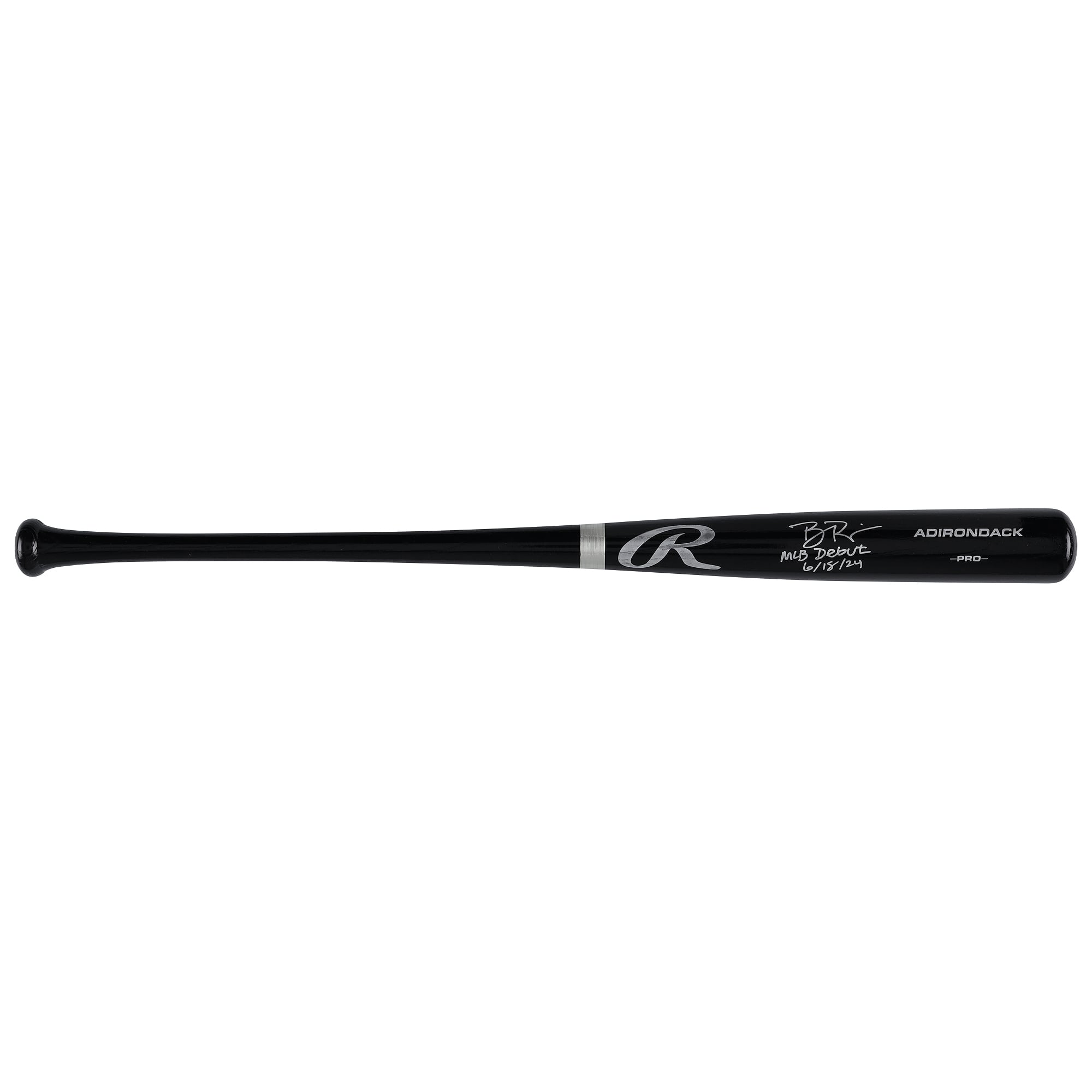 Ben Rice New York Yankees Autographed Black Rawlings Pro Bat with "MLB Debut 6/18/24" Inscription