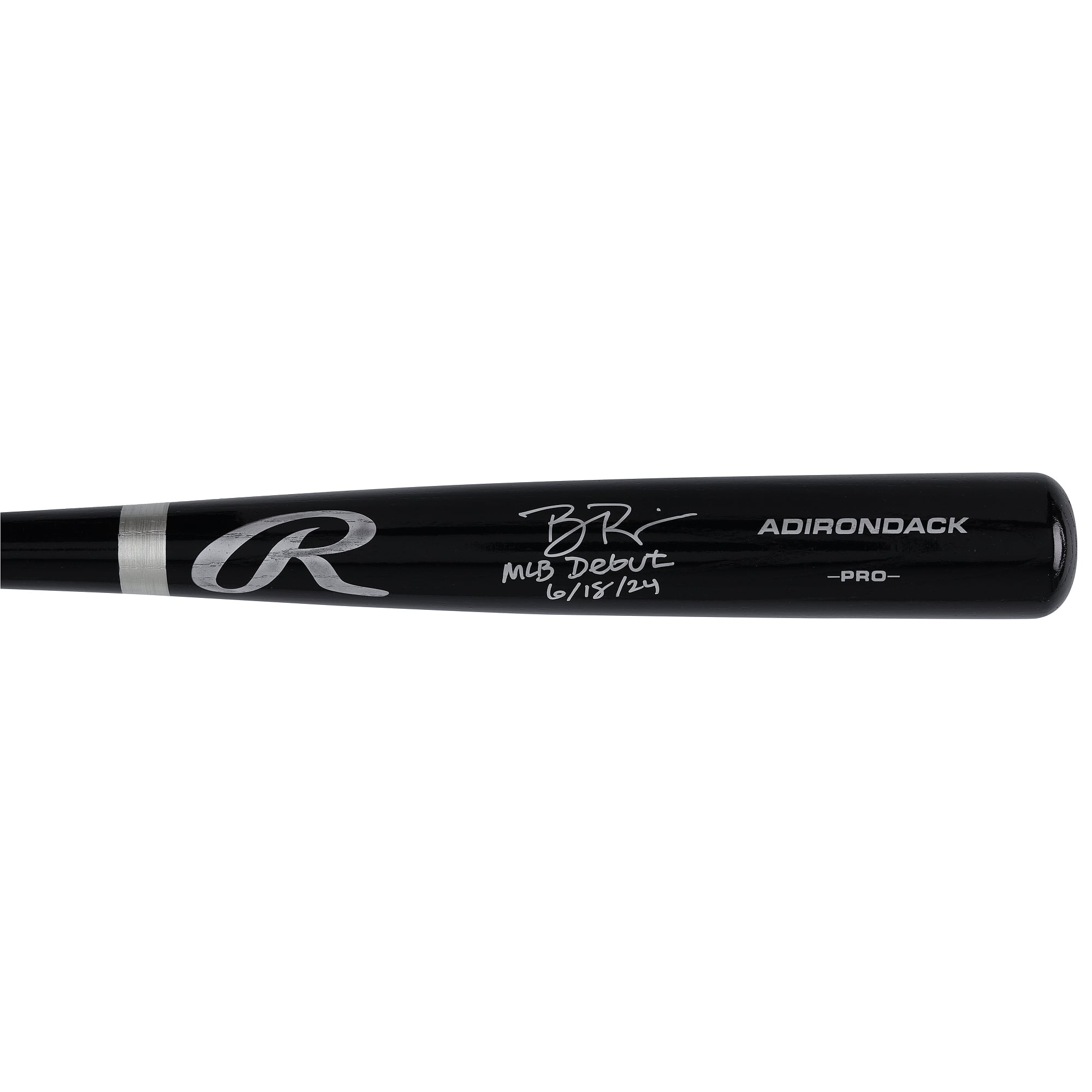 Ben Rice New York Yankees Autographed Black Rawlings Pro Bat with "MLB Debut 6/18/24" Inscription