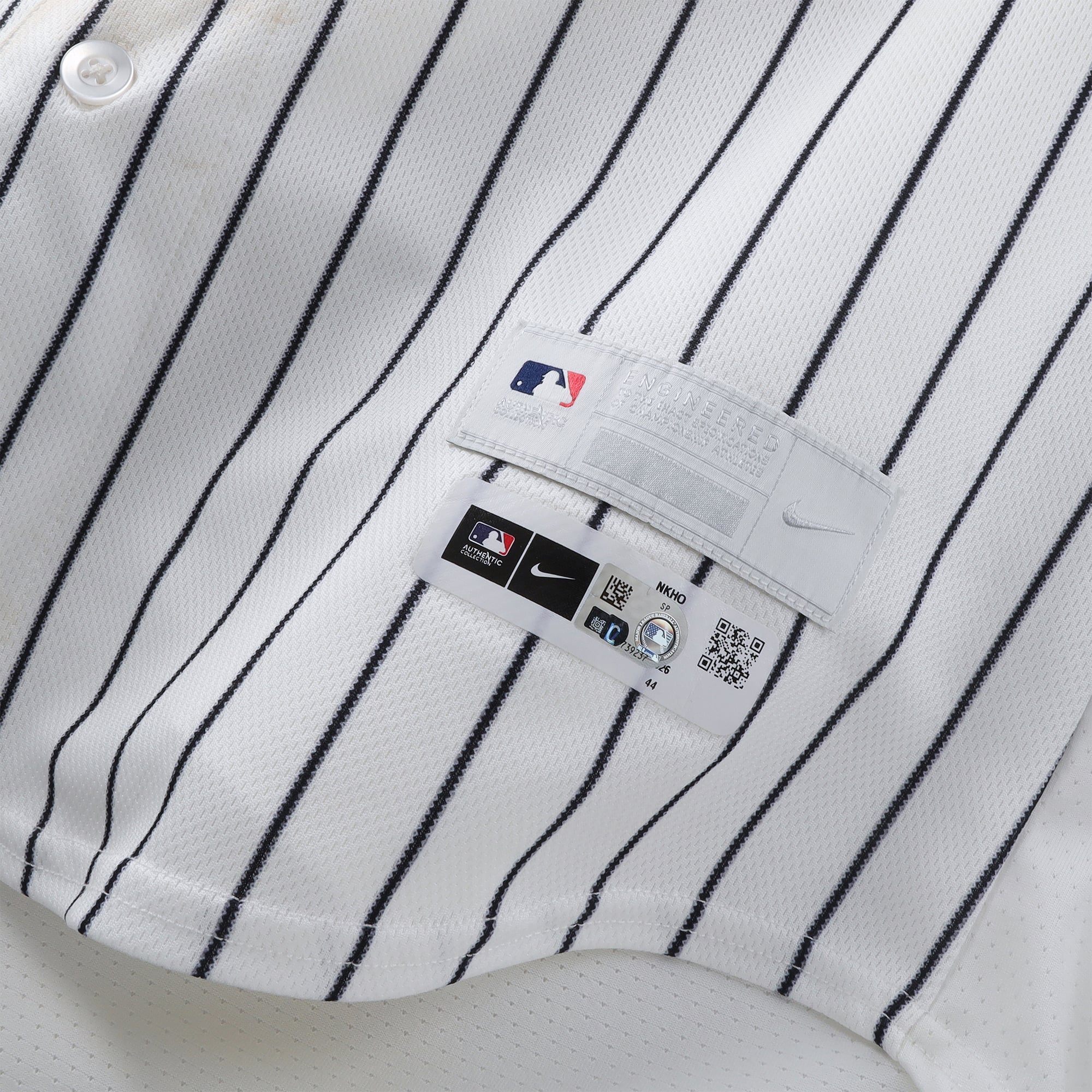 Ben Rice New York Yankees Game-Used #22 White Nike Pinstripe Jersey vs. Pittsburgh Pirates on July 22, 2026 - Game One of Doubleheader - 1-5, HR, 3 RBI, R