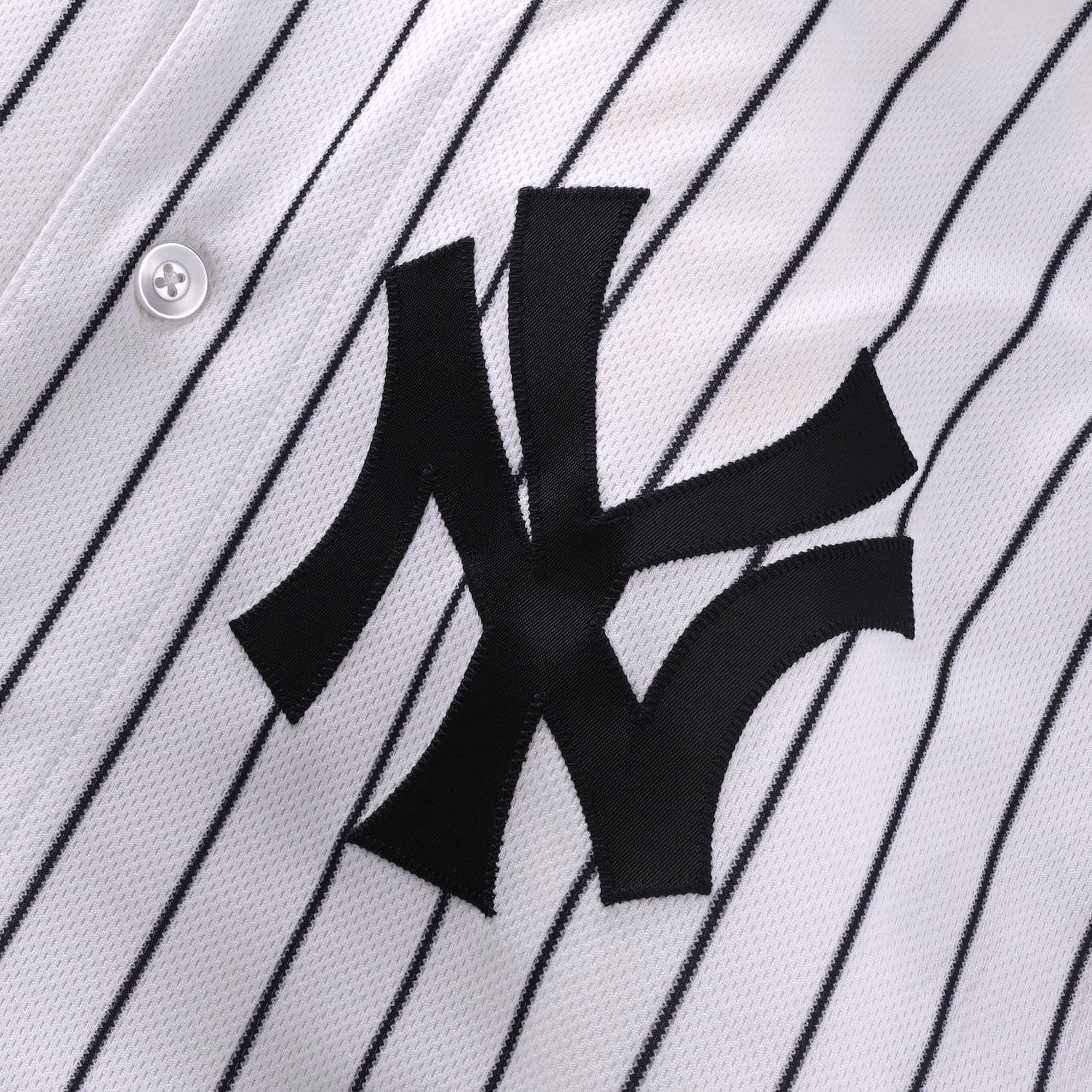 Ben Rice New York Yankees Game-Used #22 White Pinstripe Jersey vs. Atlanta Braves on August 8, 2026 - 1-4, HR, RBI, R