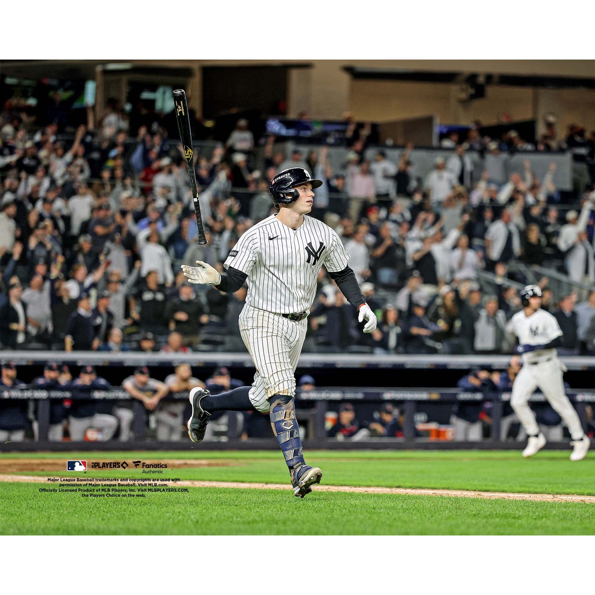 Ben Rice New York Yankees Unsigned 2026 MLB American League Wild Card Series Grand Slam Bat Flip Photograph