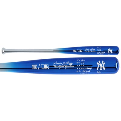 Bernie Williams New York Yankees Autographed Fanatics Authentic Big Time Bat Chrome Bat with Multiple Inscriptions - Limited Edition #5/5