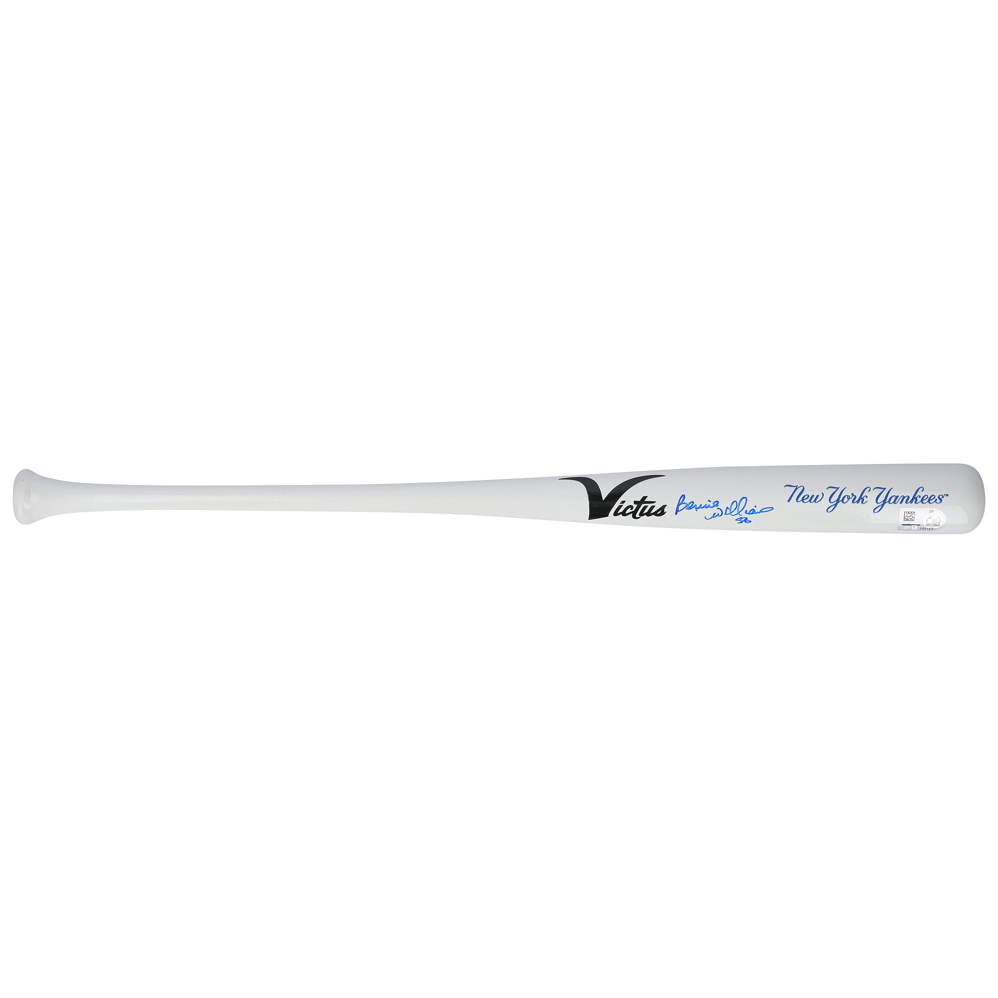 Bernie Williams New York Yankees Autographed Victus Team ID Mini Bat