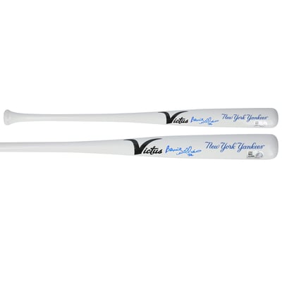 Bernie Williams New York Yankees Autographed Fanatics Authentic Victus Team ID Mini Bat  