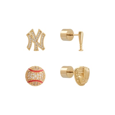 New York Yankees by Jill Martin Glam Day 4-Pack Post Back Earrings Set