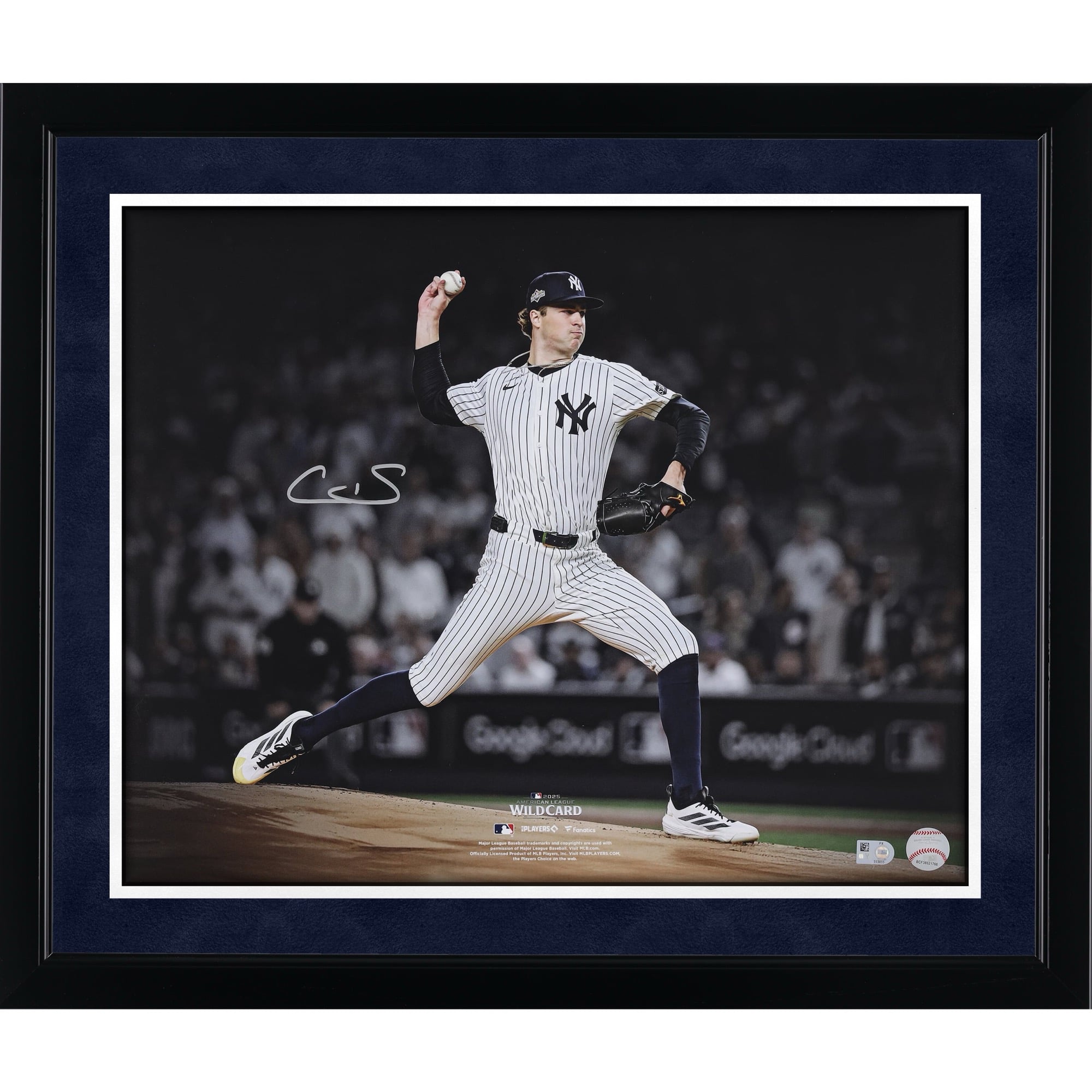 Cam Schlittler New York Yankees Autographed 16" x 20" 2025 AL Wildcard Series Pitching Photograph