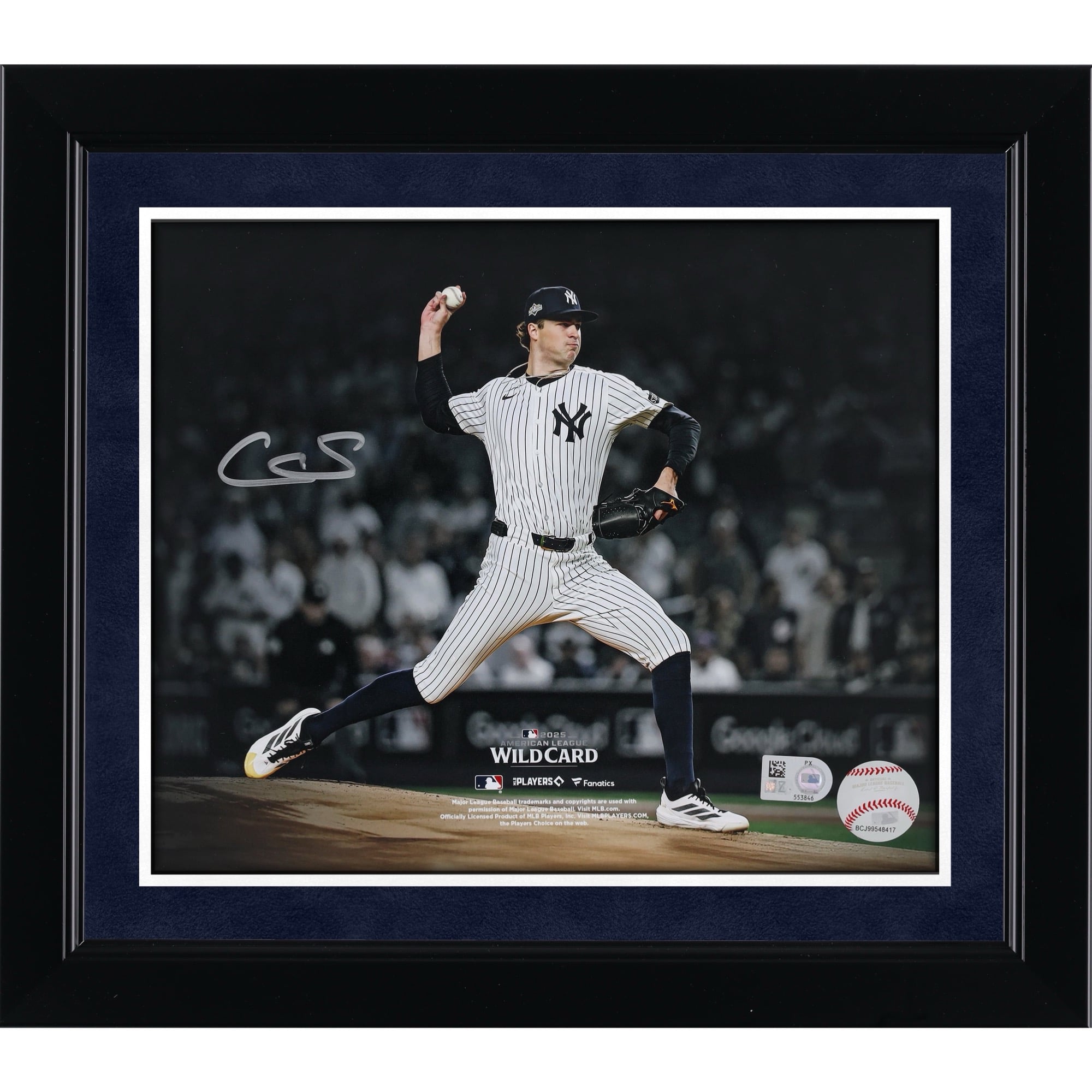 Cam Schlittler New York Yankees Autographed 8" x 10" 2025 MLB AL Wildcard Series Pitching Photograph