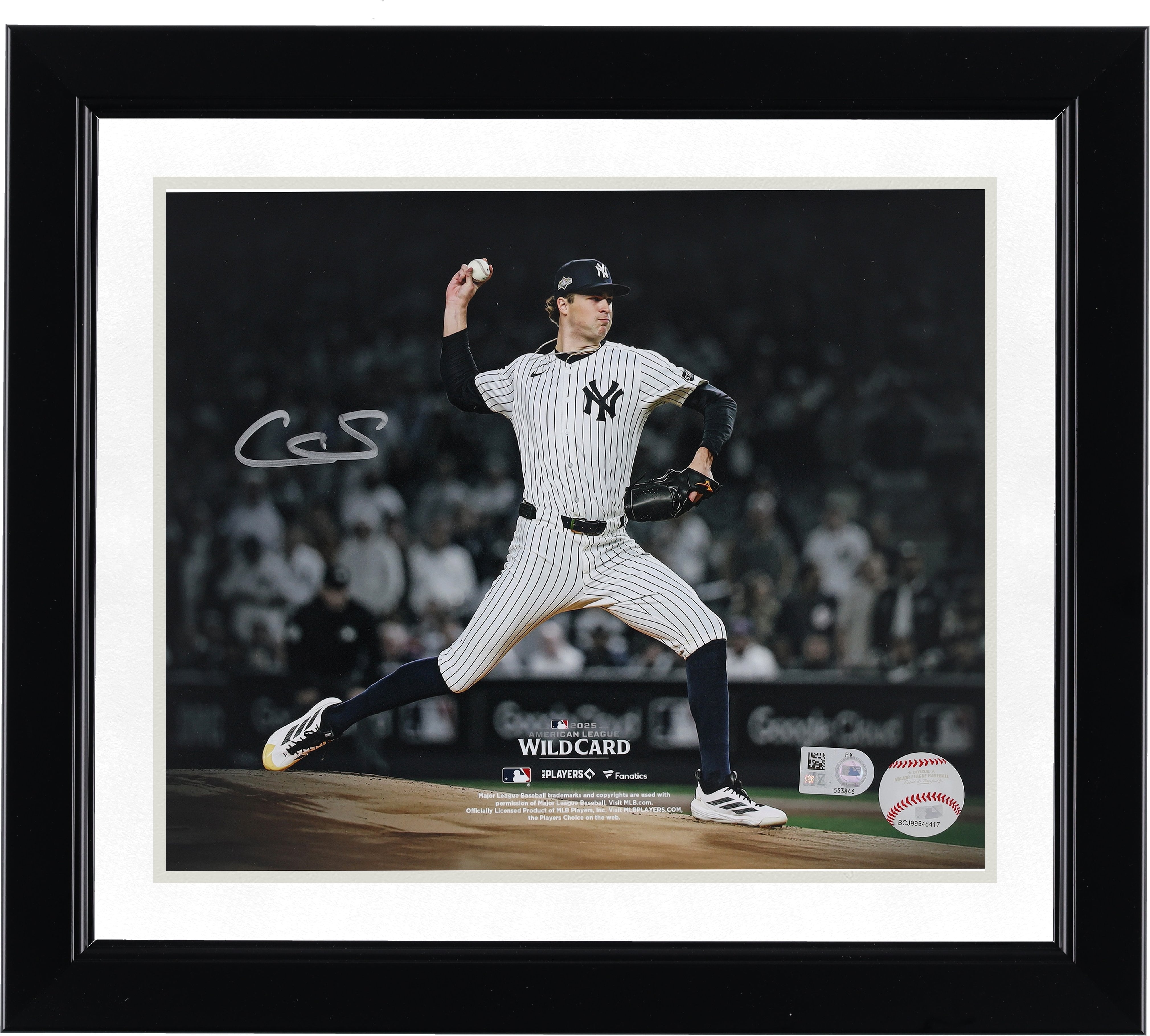 Cam Schlittler New York Yankees Autographed 8" x 10" 2025 MLB AL Wildcard Series Pitching Photograph
