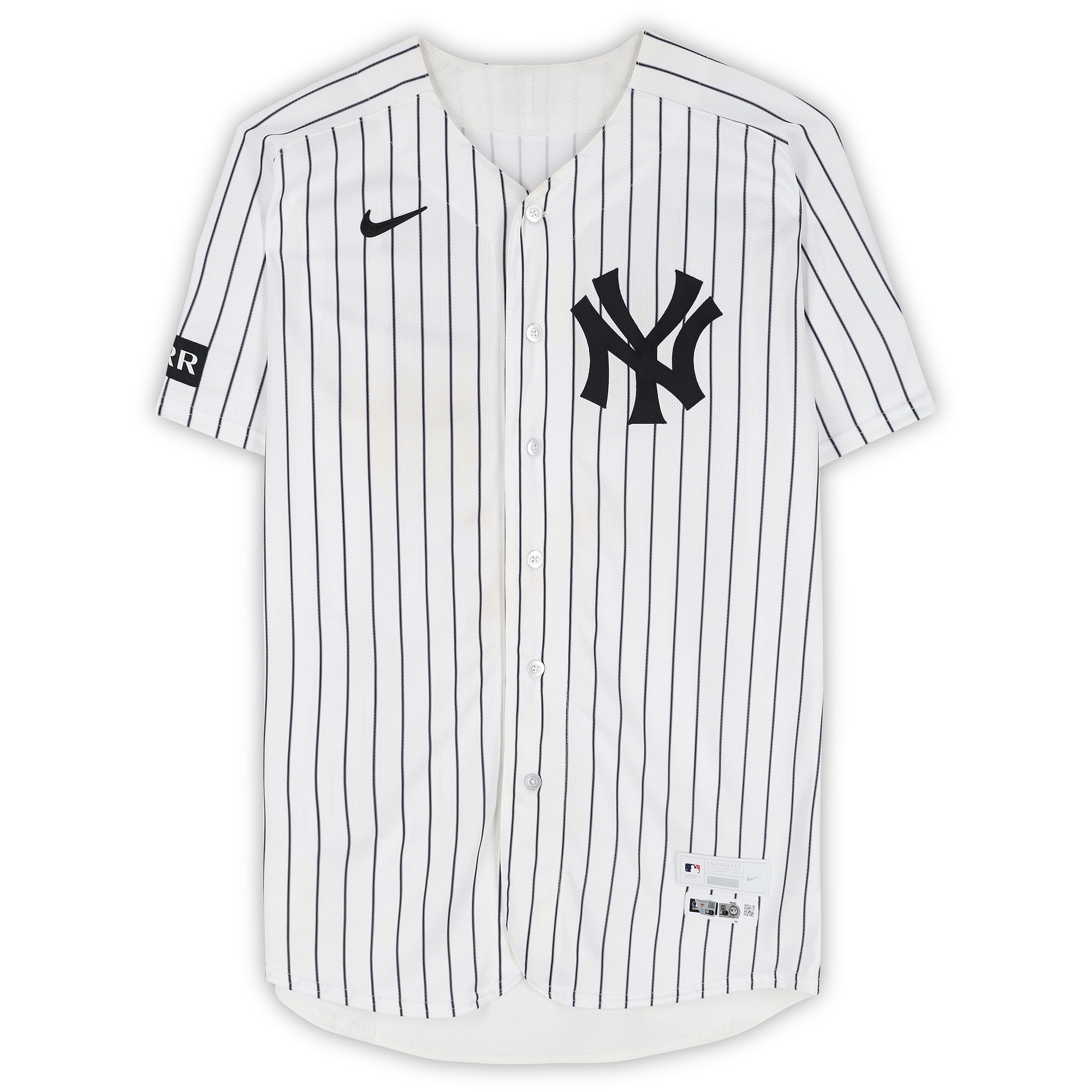 Carlos Rodón New York Yankees Game-Used #55 White Nike Pinstripe Jersey vs. Toronto Blue Jays on May 21, 2026