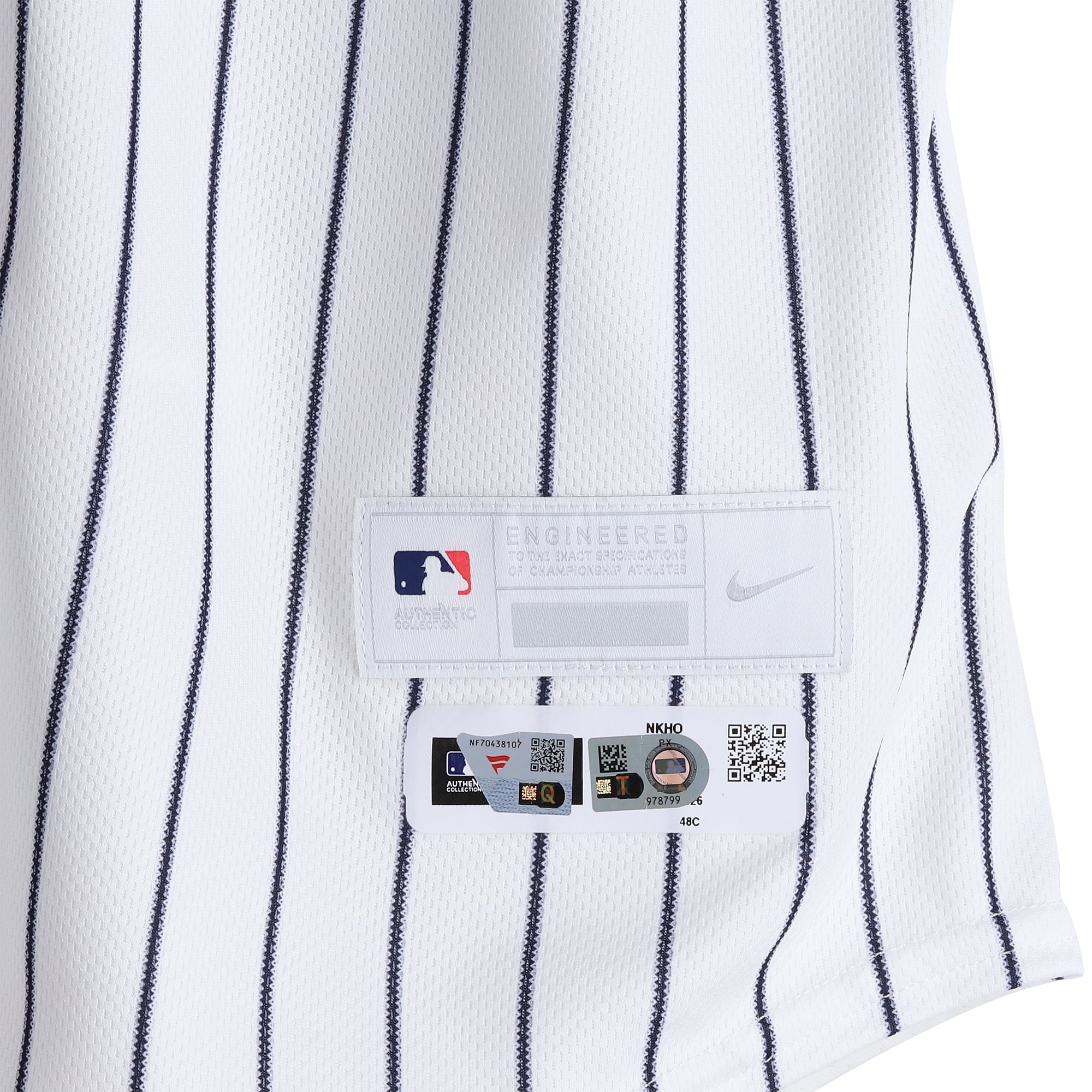 Carlos Rodón New York Yankees Game-Used #55 White Nike Pinstripe Jersey vs. Toronto Blue Jays on May 21, 2026