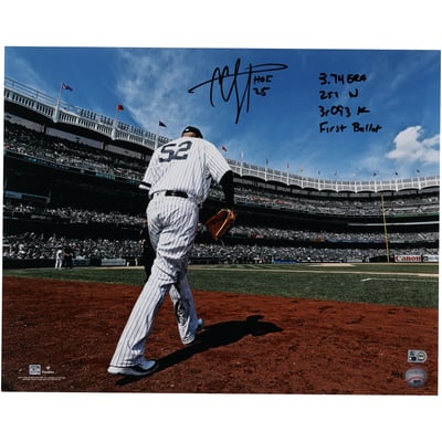 CC Sabathia New York Yankees Autographed Fanatics Authentic 16" x 20" Running out of the Dugout Photograph with Multiple Inscriptions - Limited Edition #1/10