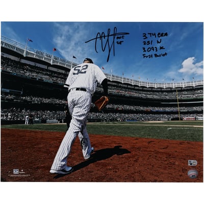 CC Sabathia New York Yankees Autographed Fanatics Authentic 16" x 20" Running out of the Dugout Photograph with Multiple Inscriptions - Limited Edition of 10