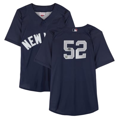 CC Sabathia New York Yankees Autographed Fanatics Authentic Navy Mitchell and Ness 2009 Batting Practice Jersey