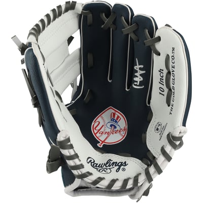CC Sabathia New York Yankees Autographed Fanatics Authentic Rawlings 10" Collectible Team Logo Glove