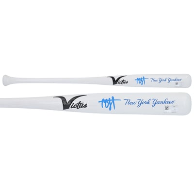 CC Sabathia New York Yankees Autographed Fanatics Authentic Victus Team ID Mini Bat