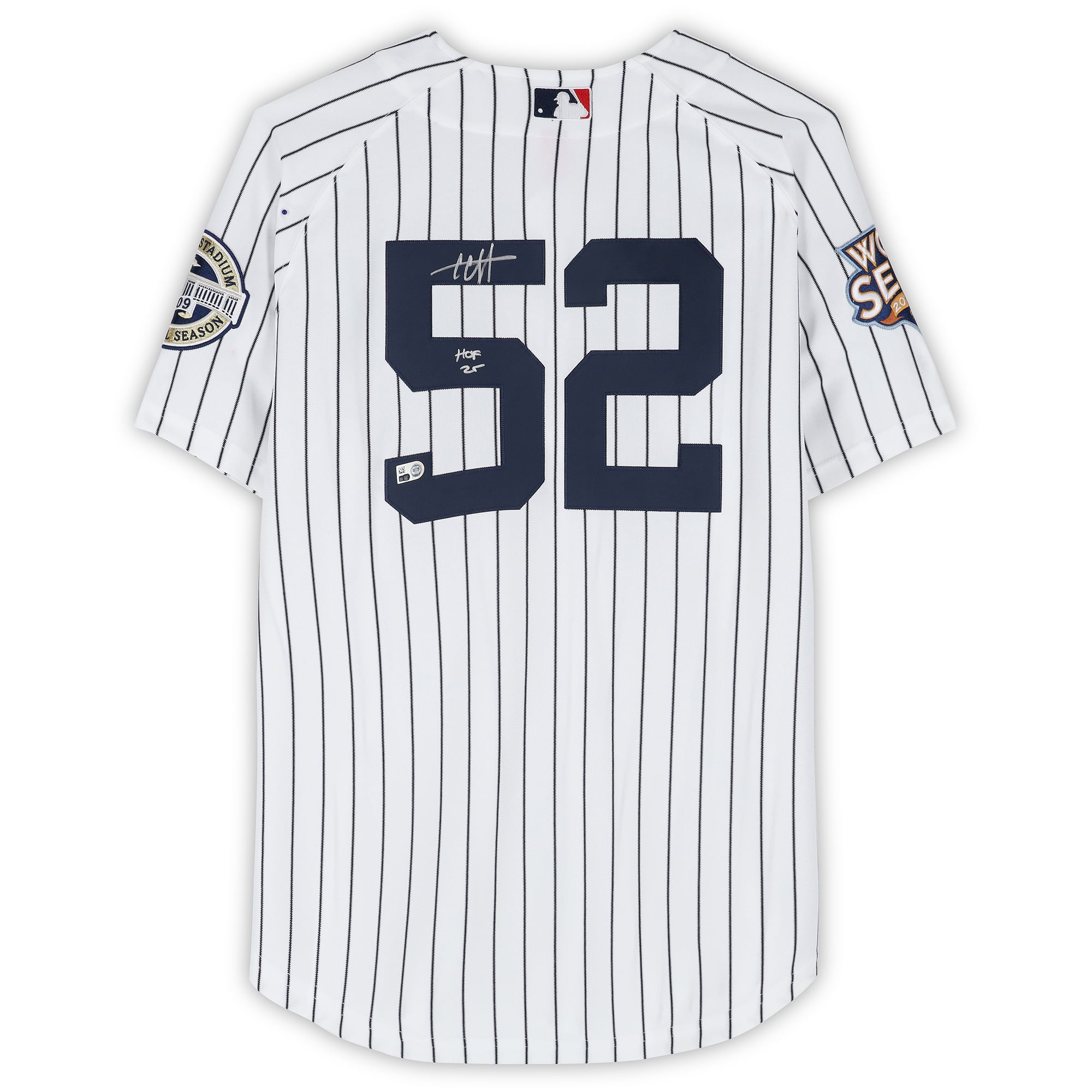 CC Sabathia New York Yankees Autographed White Mitchell and Ness 2009 World Series Authentic Jersey with "HOF 25" Inscription