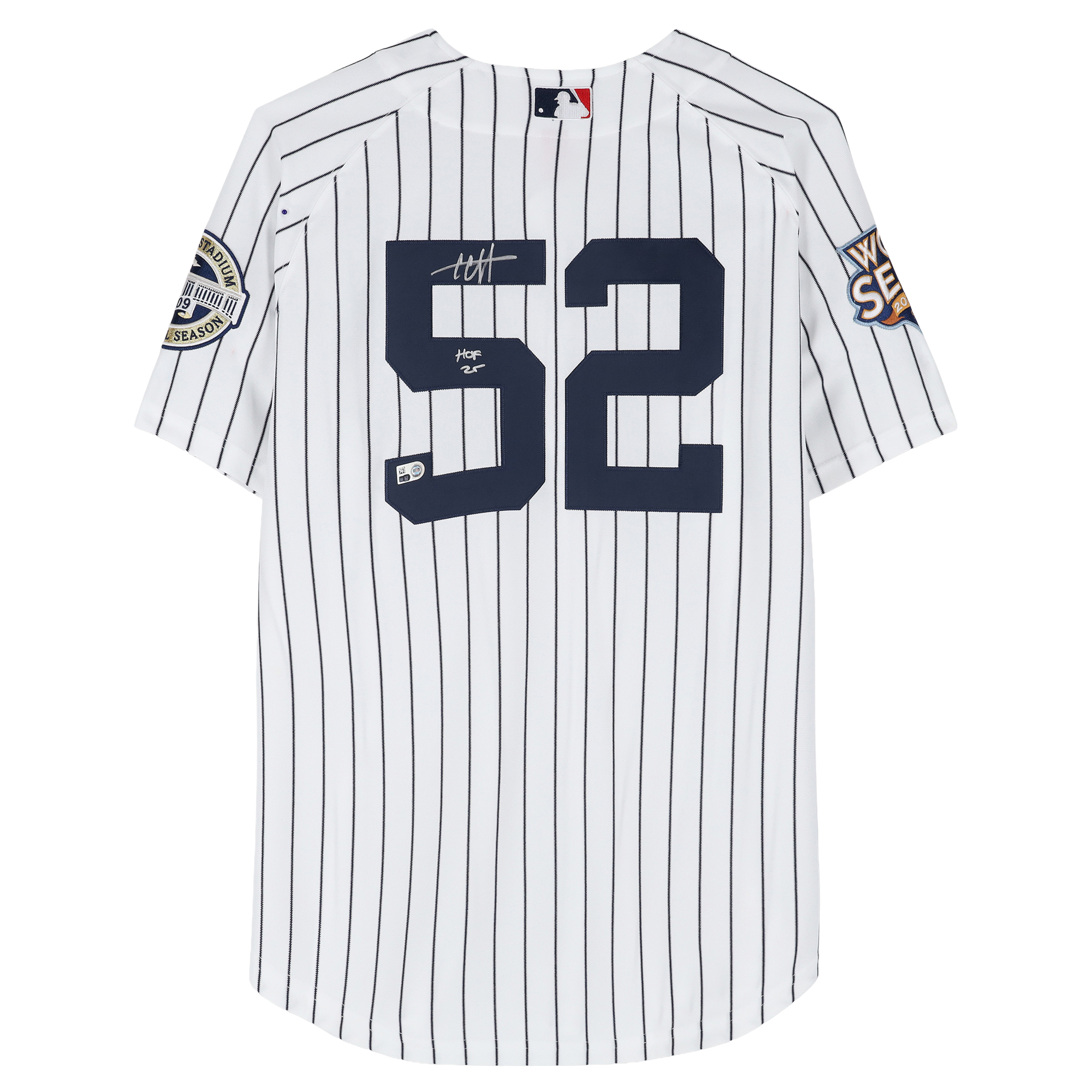 CC Sabathia New York Yankees Autographed White Mitchell and Ness 2009 World Series Authentic Jersey with "HOF 25" Inscription