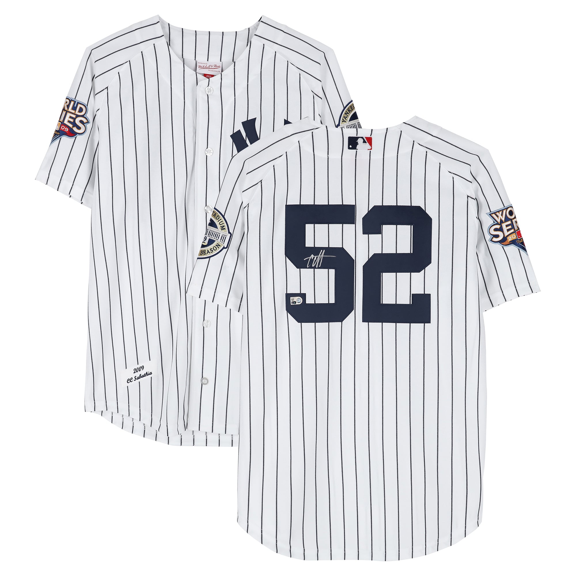 CC Sabathia New York Yankees Autographed White Mitchell and Ness 2009 World Series Authentic Jersey