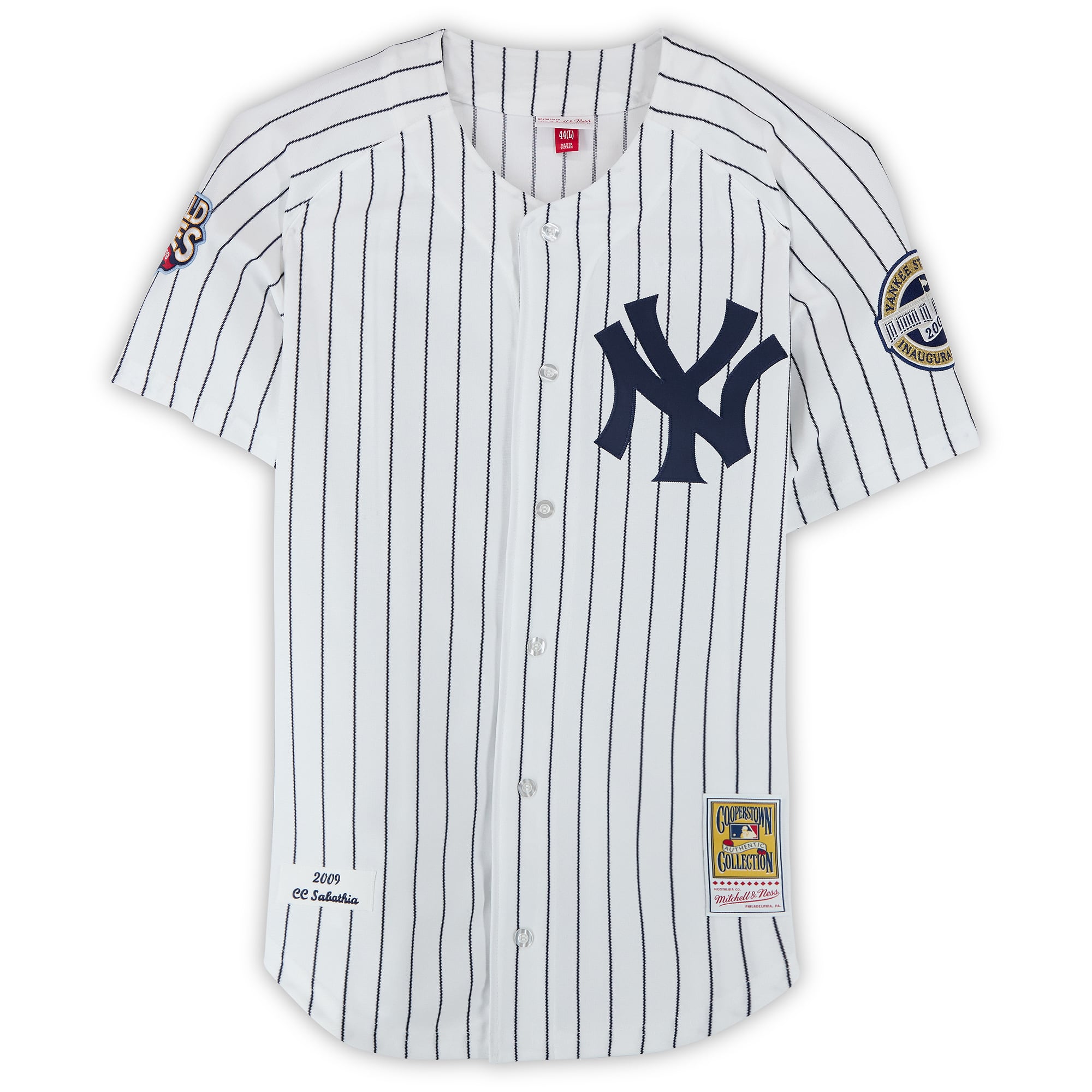 CC Sabathia New York Yankees Autographed White Mitchell and Ness 2009 World Series Authentic Jersey