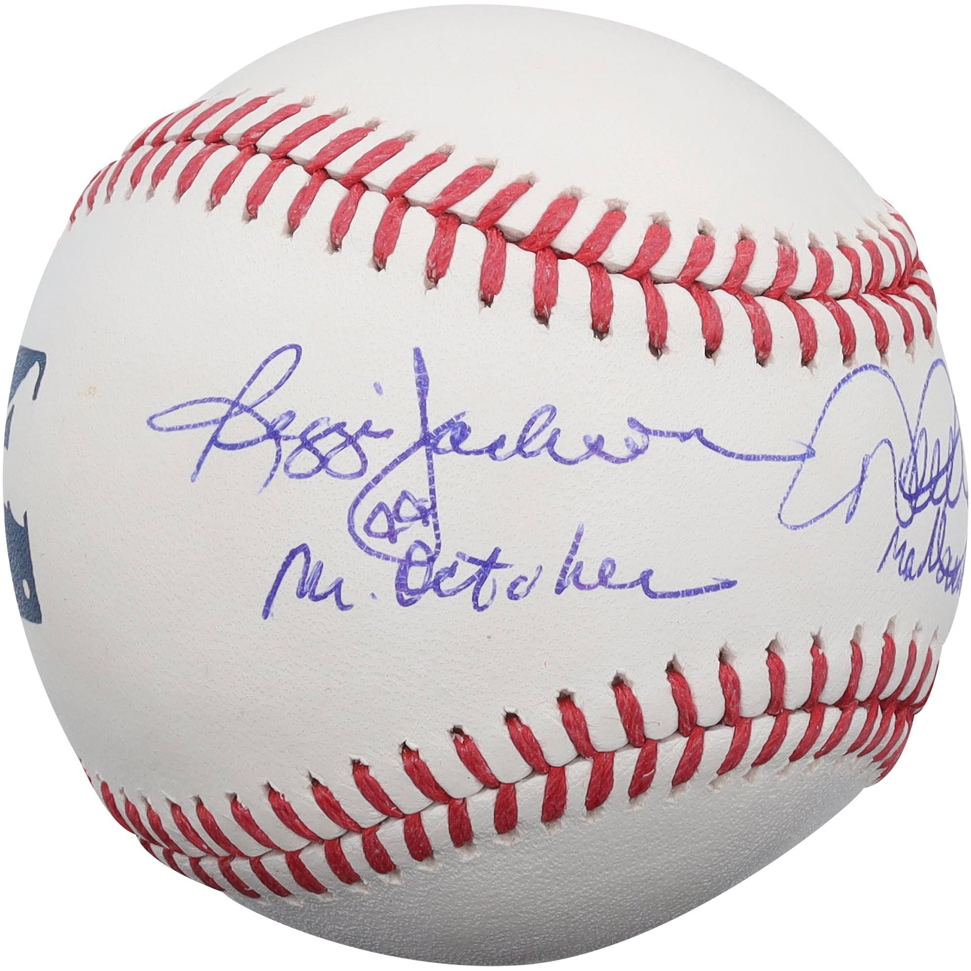 Balle de baseball autographiée par Derek Jeter et Reggie Jackson des Yankees de New York avec de multiples inscriptions