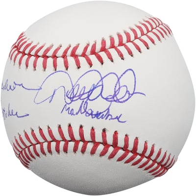 Derek Jeter & Reggie Jackson New York Yankees Autographed Fanatics Authentic Baseball with Multiple Inscriptions