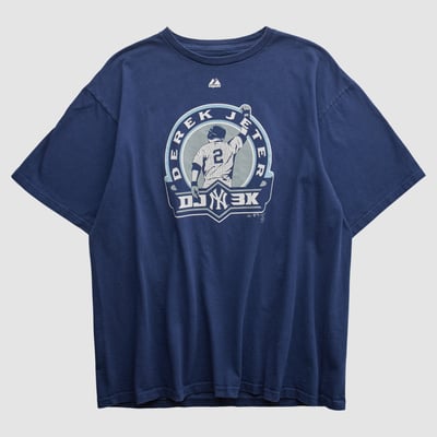 Derek Jeter Majestic 2010s T-shirt - Navy - 2XL by Fanatics Real Vintage