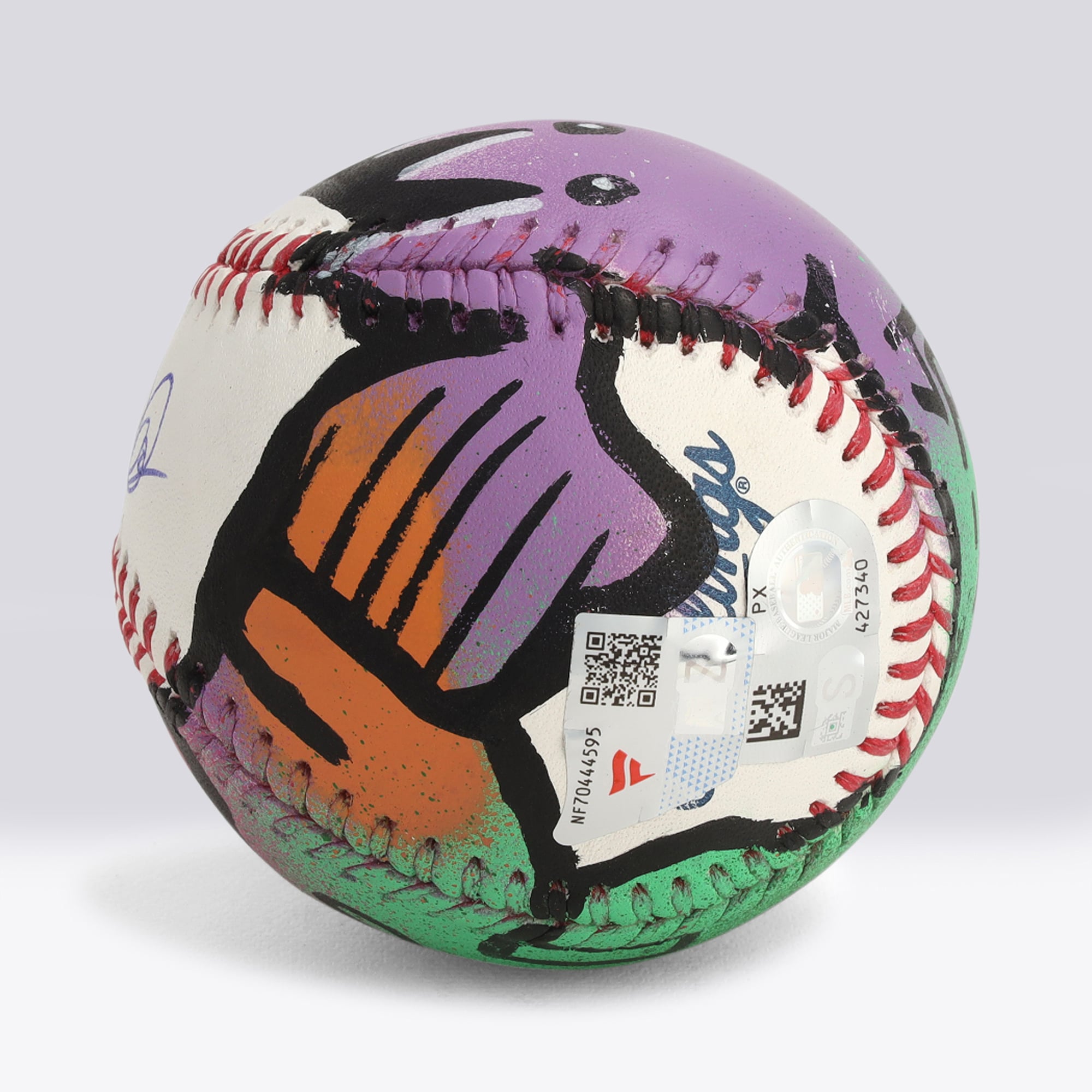 Balle de baseball autographiée par Derek Jeter (New York Yankees) - Illustration par JPO - Édition limitée n° 1/1 - NF70444595