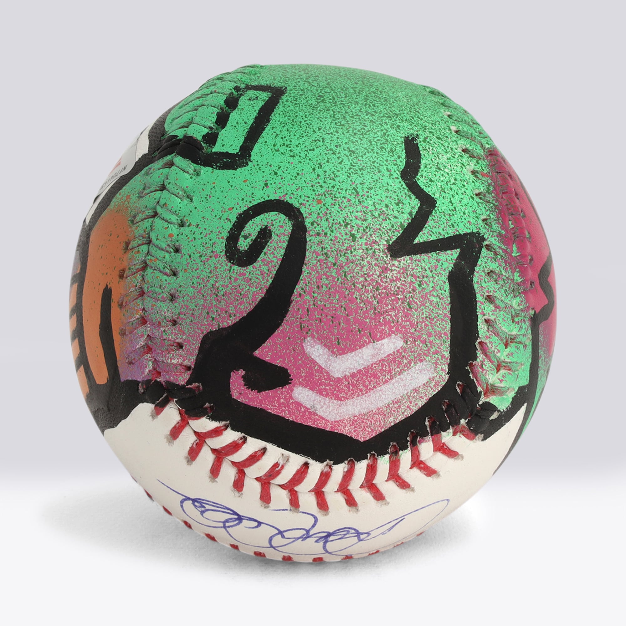 Balle de baseball autographiée par Derek Jeter (New York Yankees) - Illustration par JPO - Édition limitée n° 1/1 - NF70444595