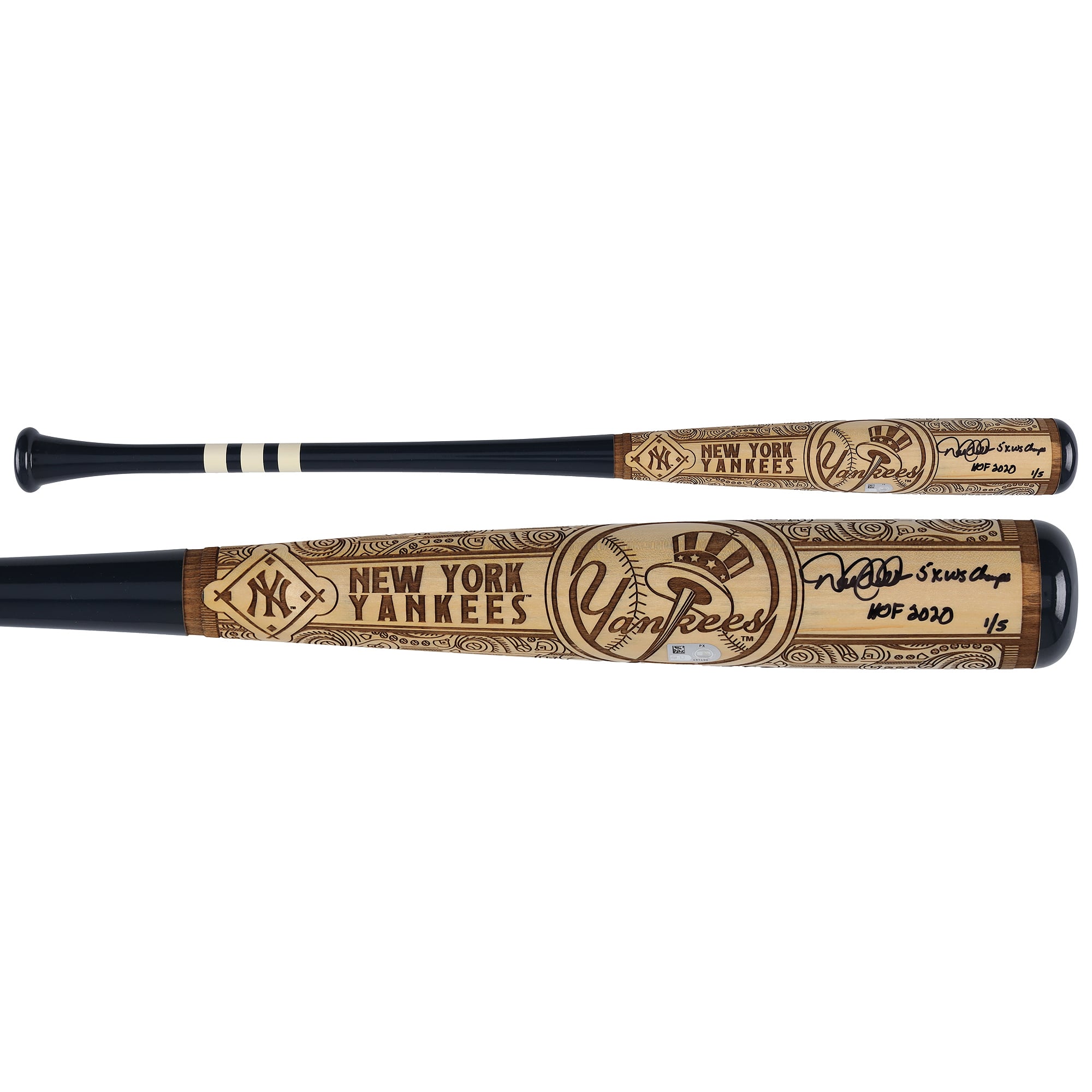 Derek Jeter New York Yankees Autographed Pillbox Bat Company Mural Series Bat with Multiple Inscriptions - Limited Edition #1/5