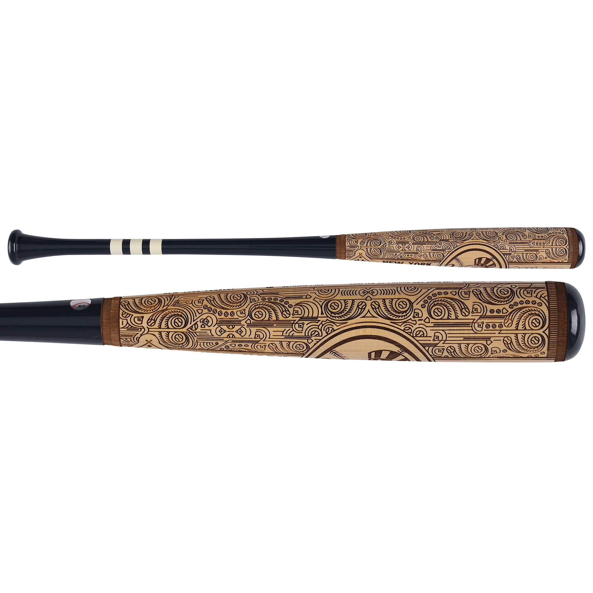 Derek Jeter New York Yankees Autographed Pillbox Bat Company Mural Series Bat with Multiple Inscriptions - Limited Edition #5/5